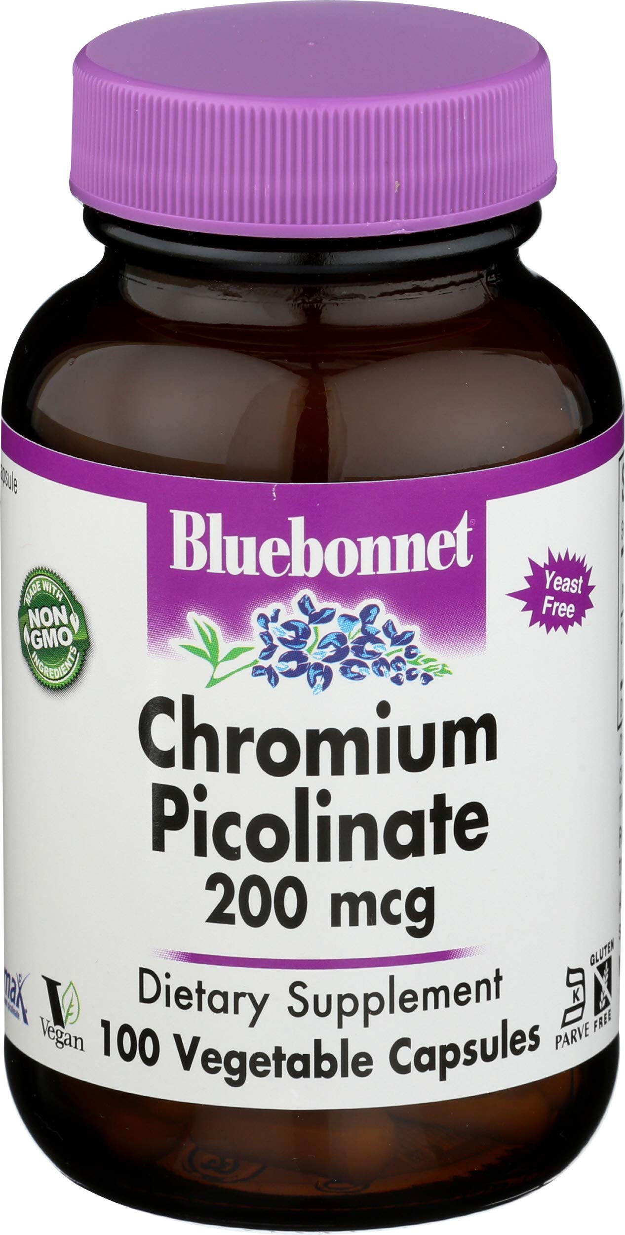 BlueBonnet Chromium Picolinate 200mcg Capsules, 100 Count