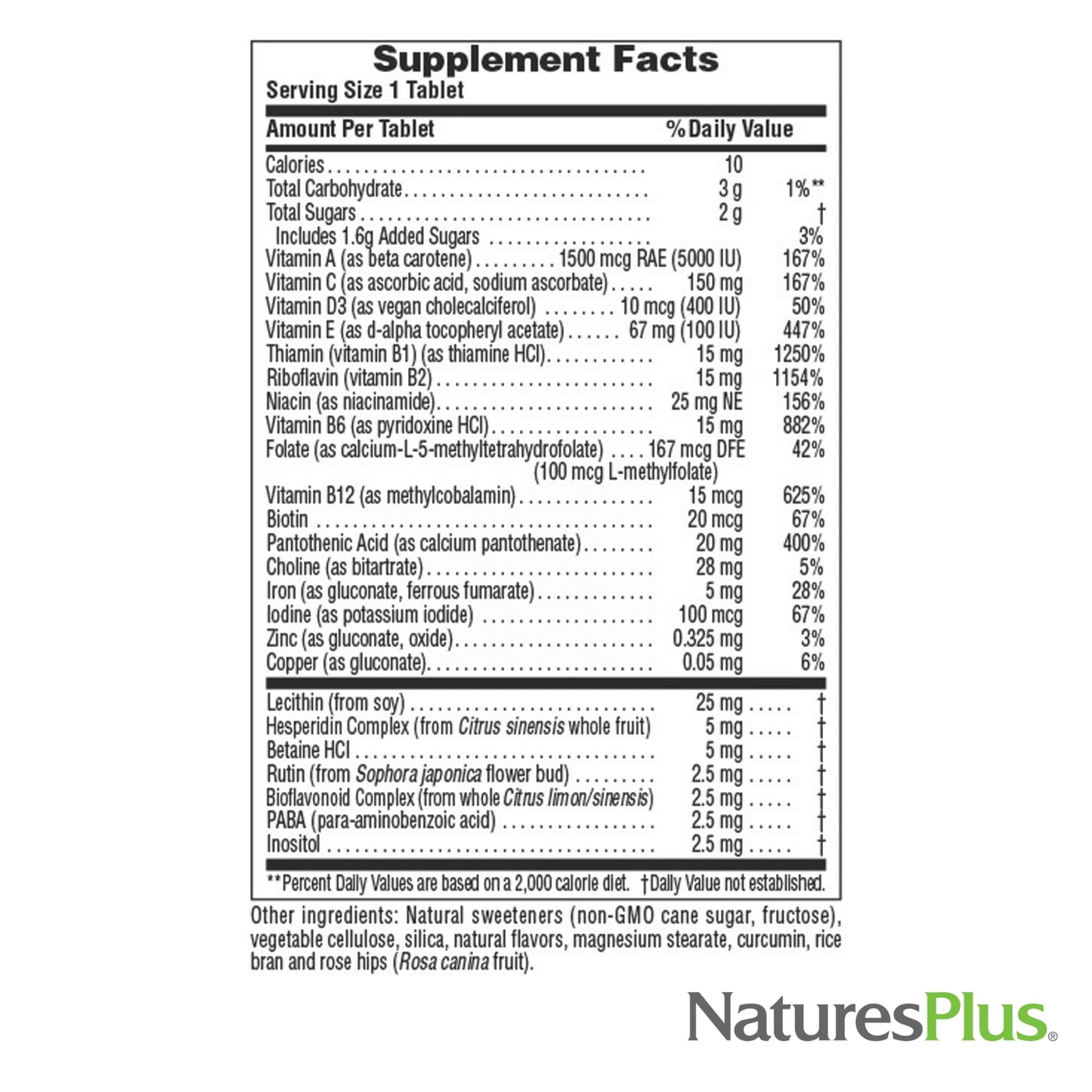 NaturesPlus Adult's Chewable Pineapple Flavor Multivitamin & Mineral 90 Tablets