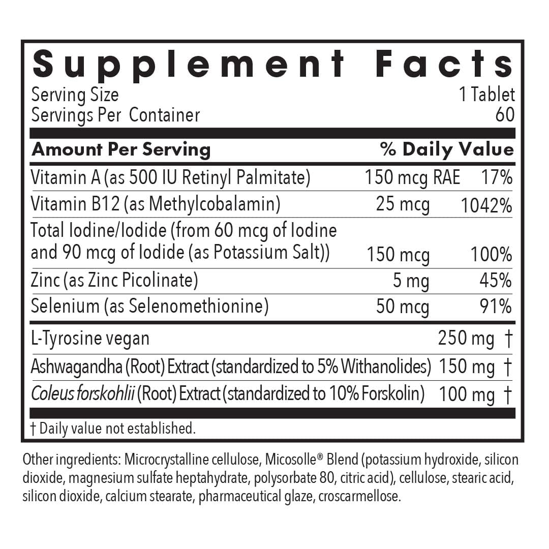 Allergy Research Group Thyroid Nutrition with Iodoral Tablets, 60
