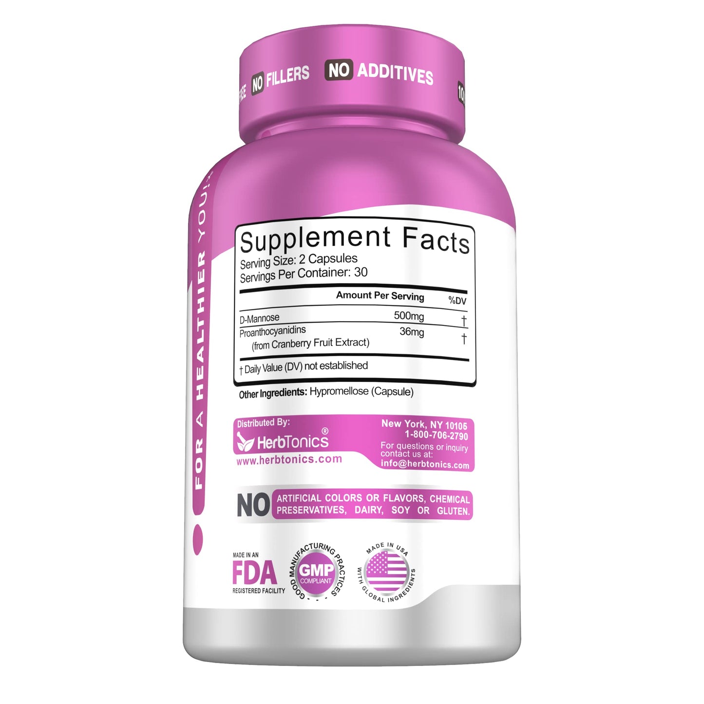 Herbtonics Fast Acting Urinary Tract Cleanse Treatment Capsules 120
