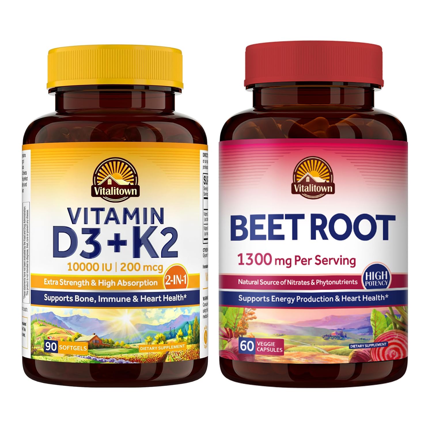 Vitalitown Vitamin D3+K2 Softgels 150 Count