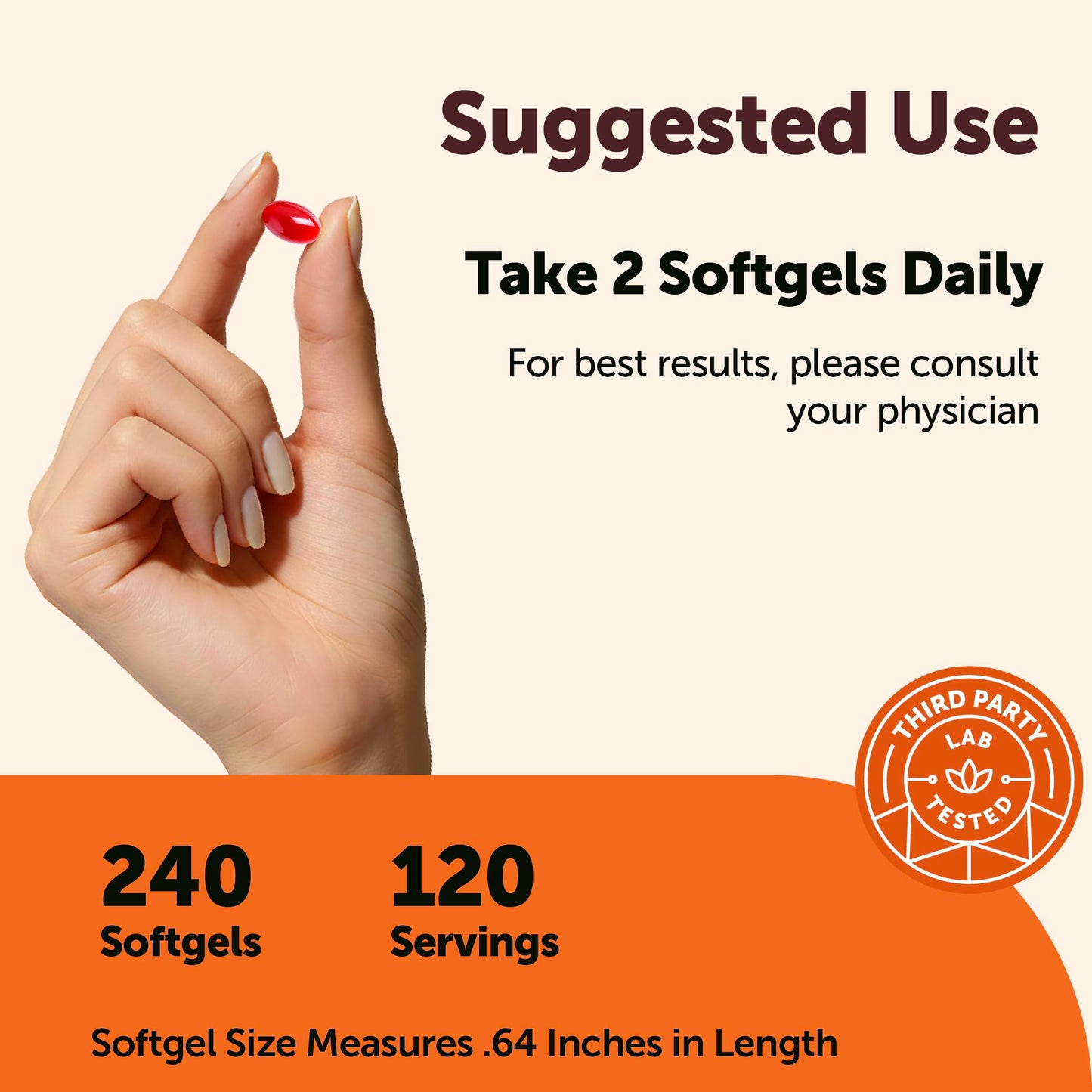 Micro Ingredients CoQ10 200mg Per Serving Softgels, 240 Count