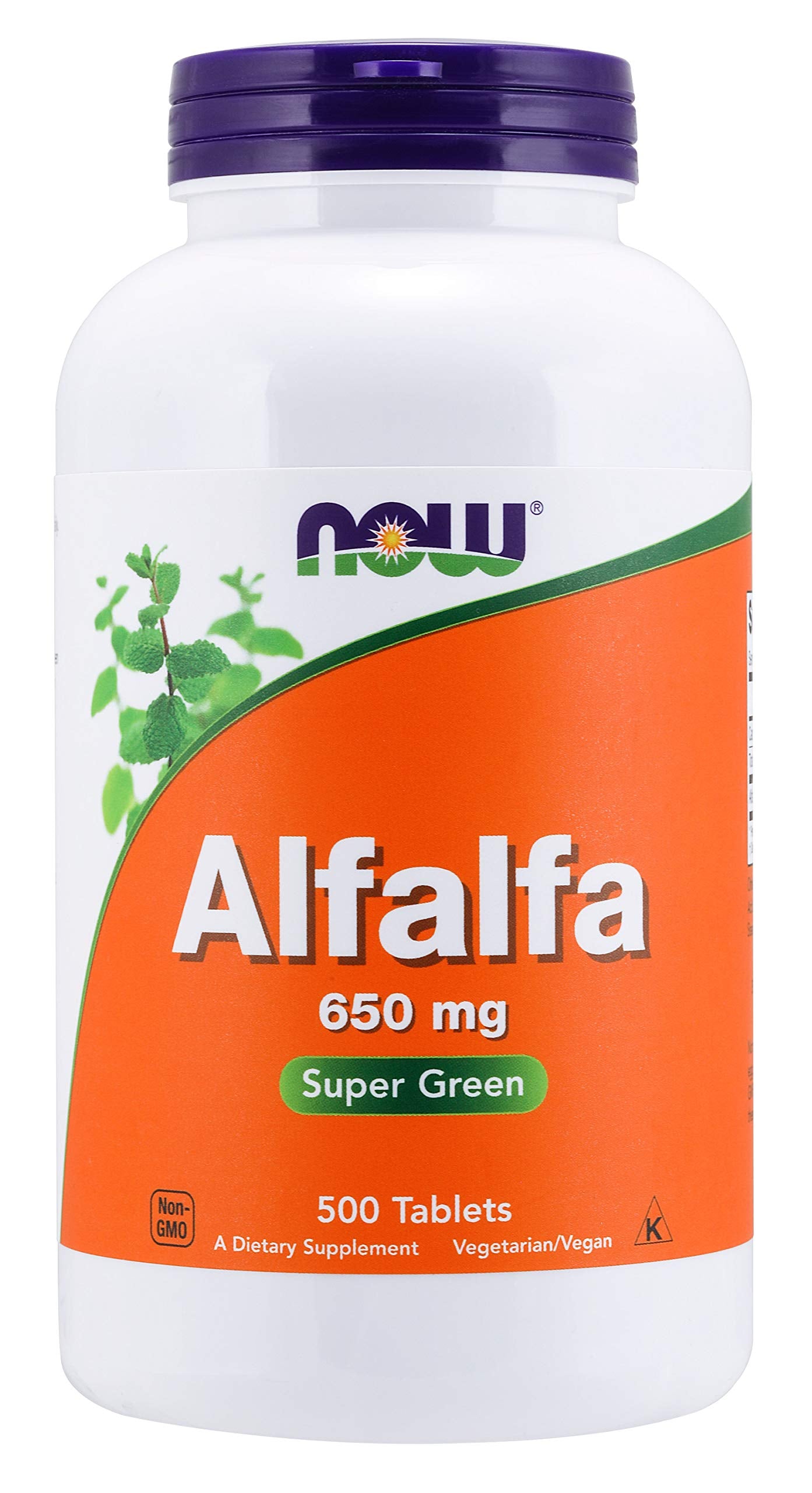 NOW Foods Alfalfa 650 mg Tablet, 1500 Tablets