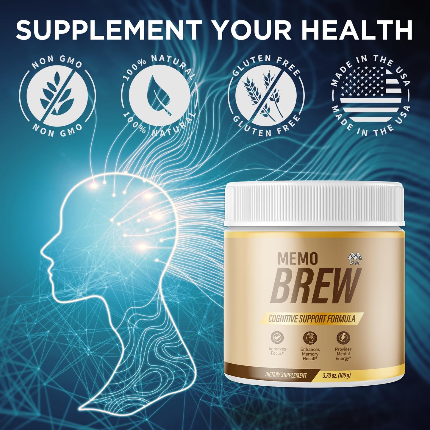 MJO Memobrew Powder 3.07 Ounce