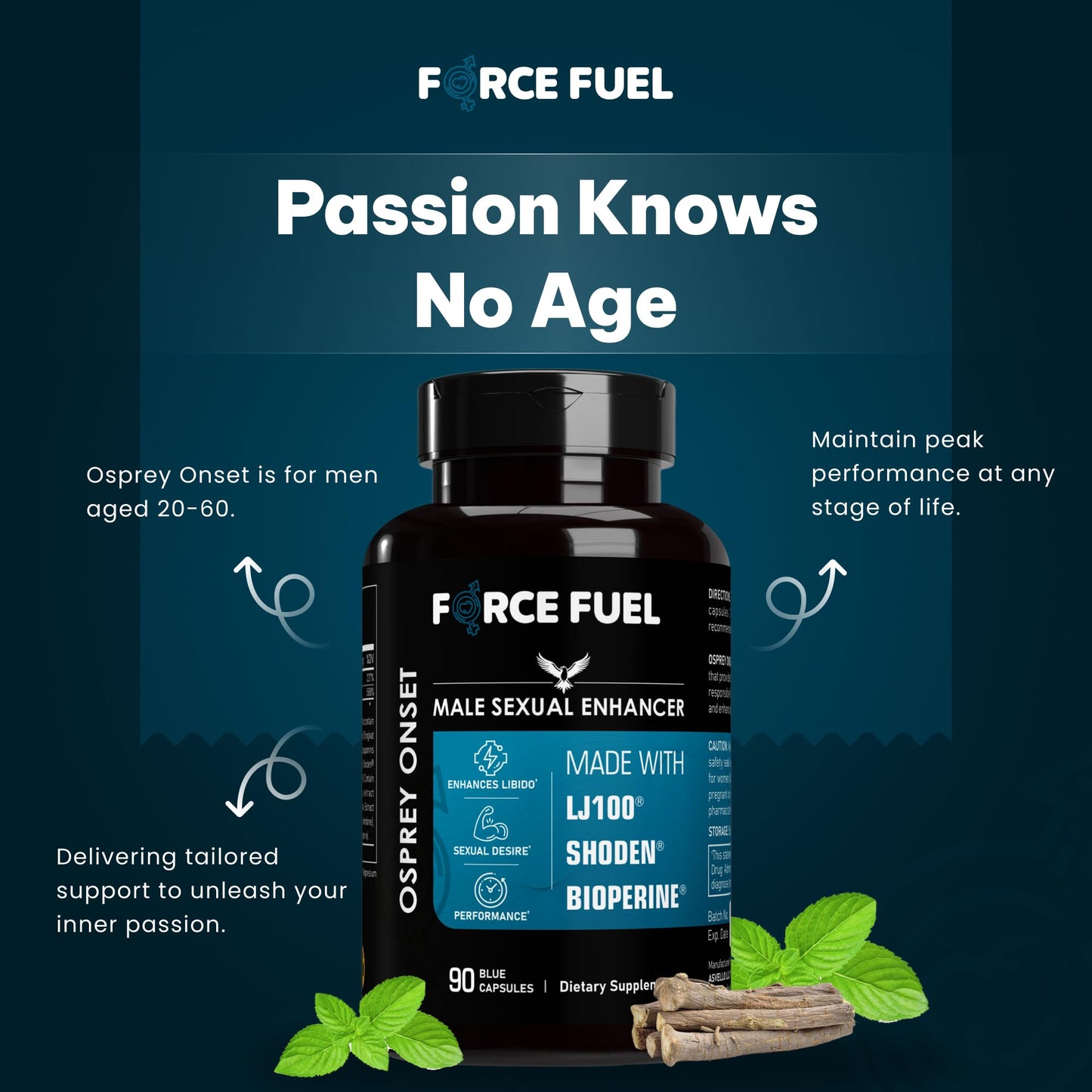 FORCE FUEL Sex Pills for Men Capsule 90 Count