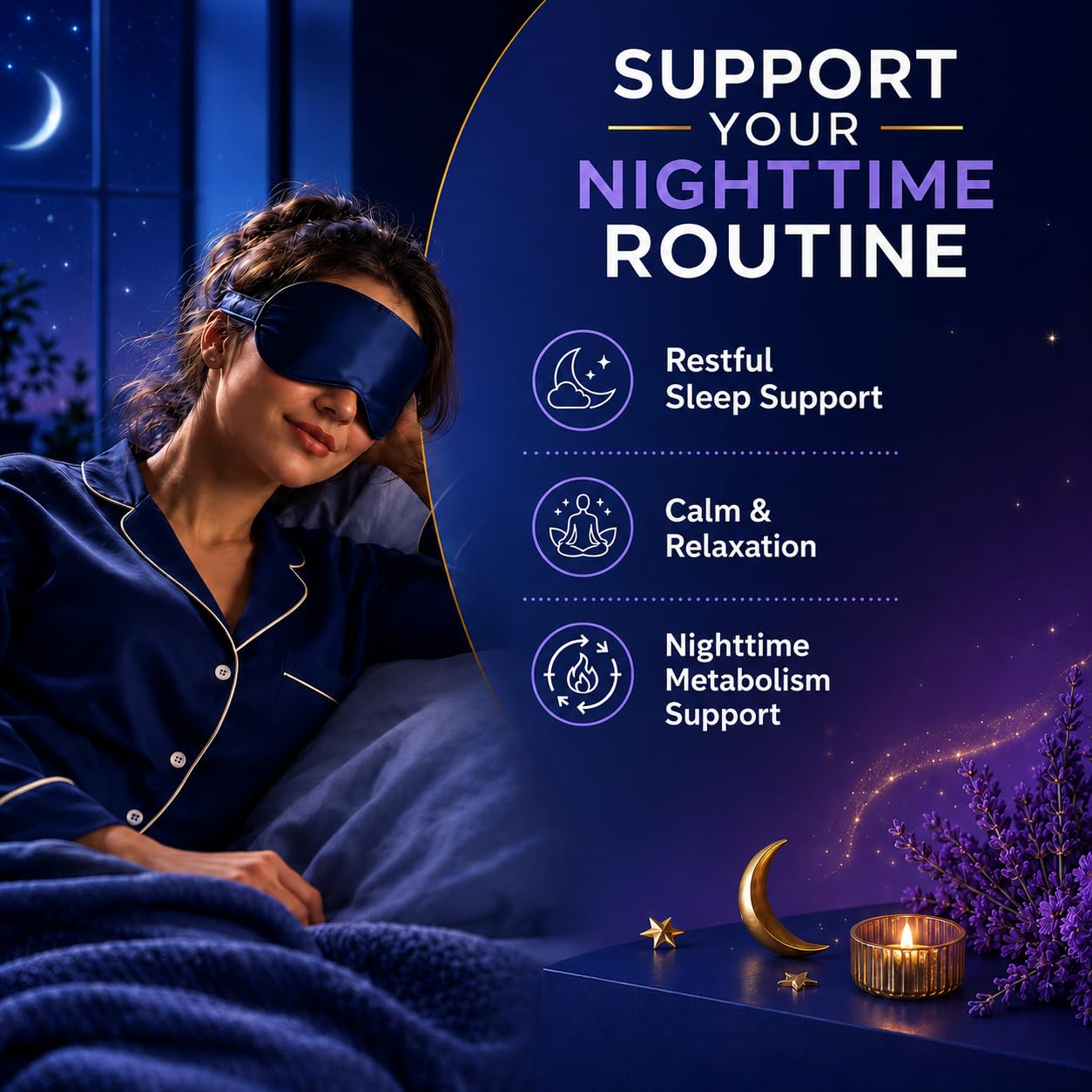 Syloni Nighttime Metabolism & Sleep Support Capsules, 60 Capsules