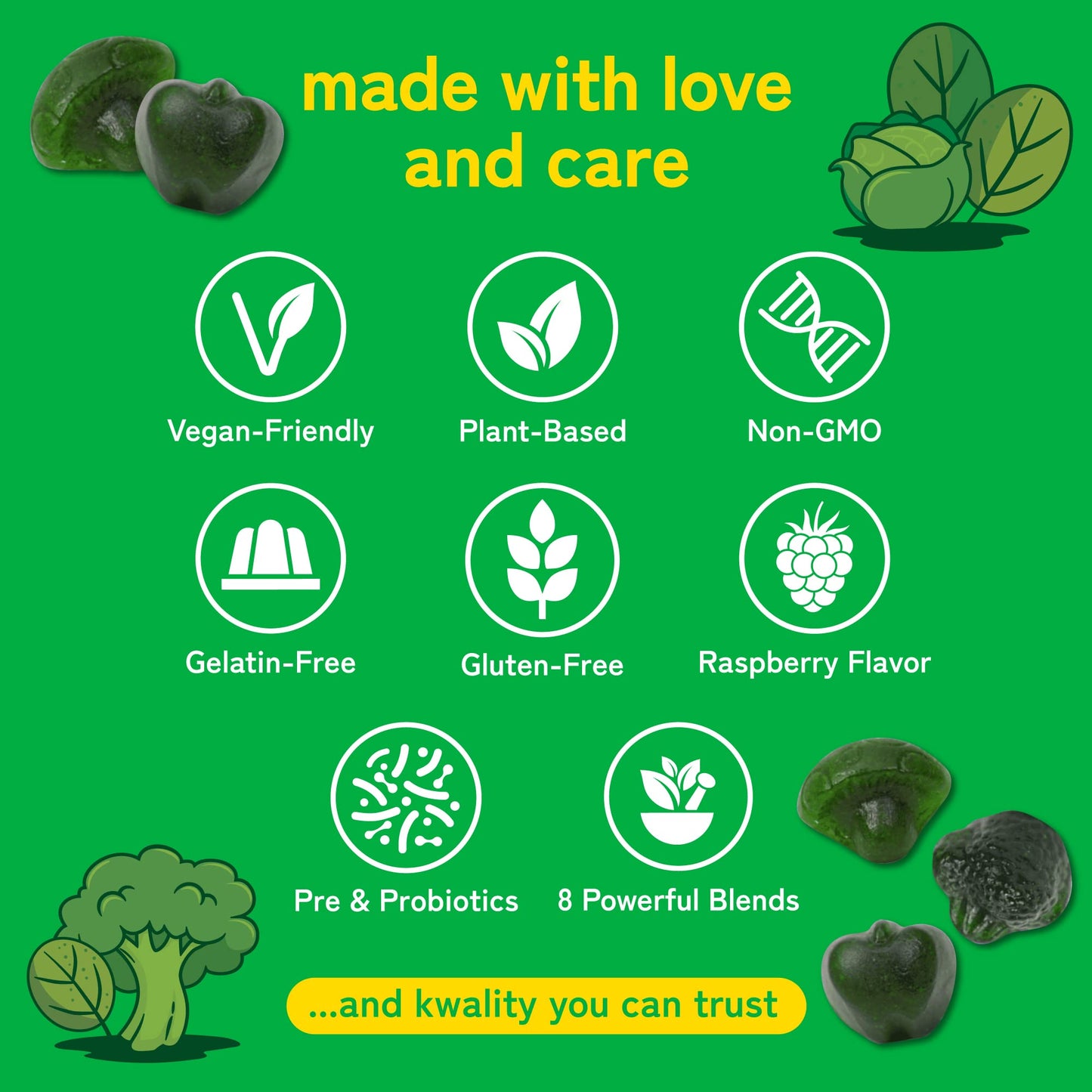 Kwala Nutrition Super Greens Gummies 60 Gummies