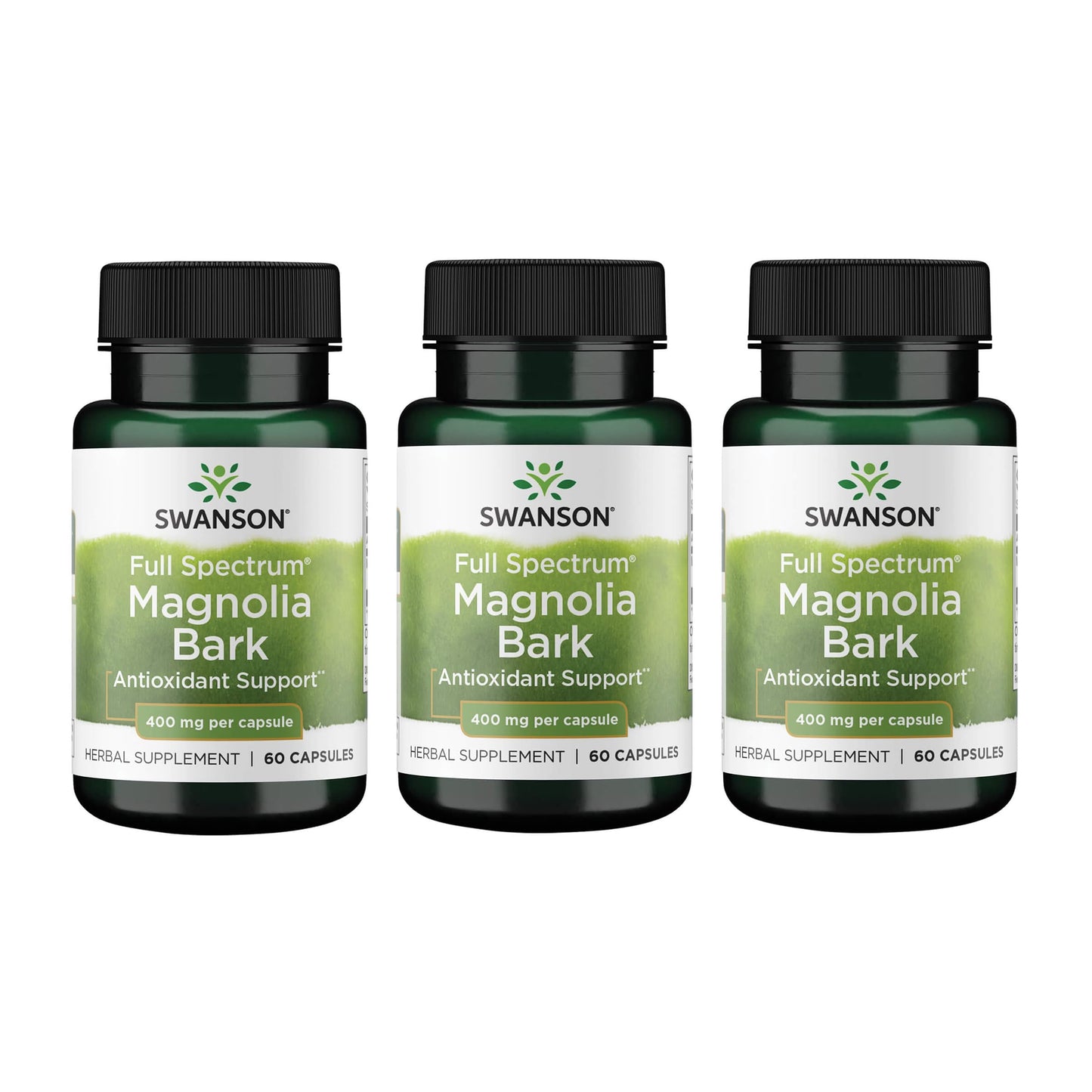 Swanson Magnolia Bark Herbal Supplement 400 mg Capsules, 180 Count
