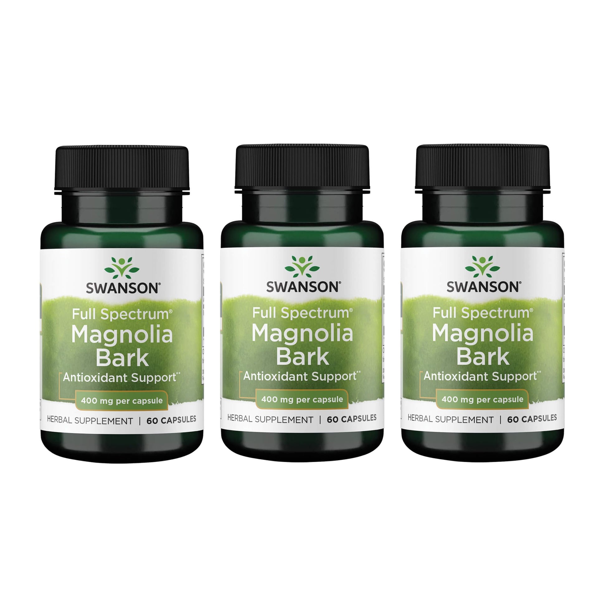 Swanson Magnolia Bark Herbal Supplement 400 mg Capsules, 180 Count