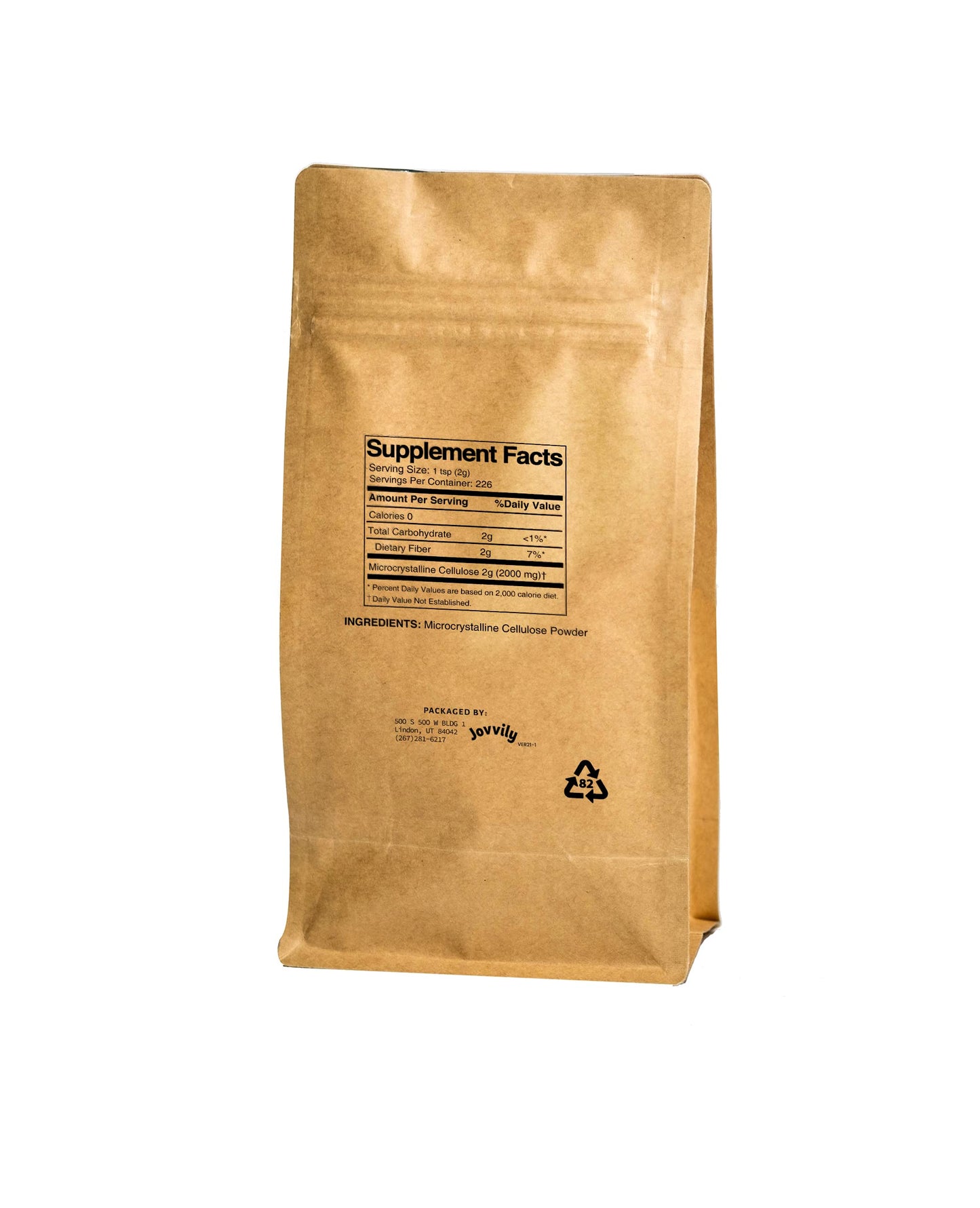 Jovvily Microcrystalline Cellulose Powder, 1 lb Pack of 5, 80
