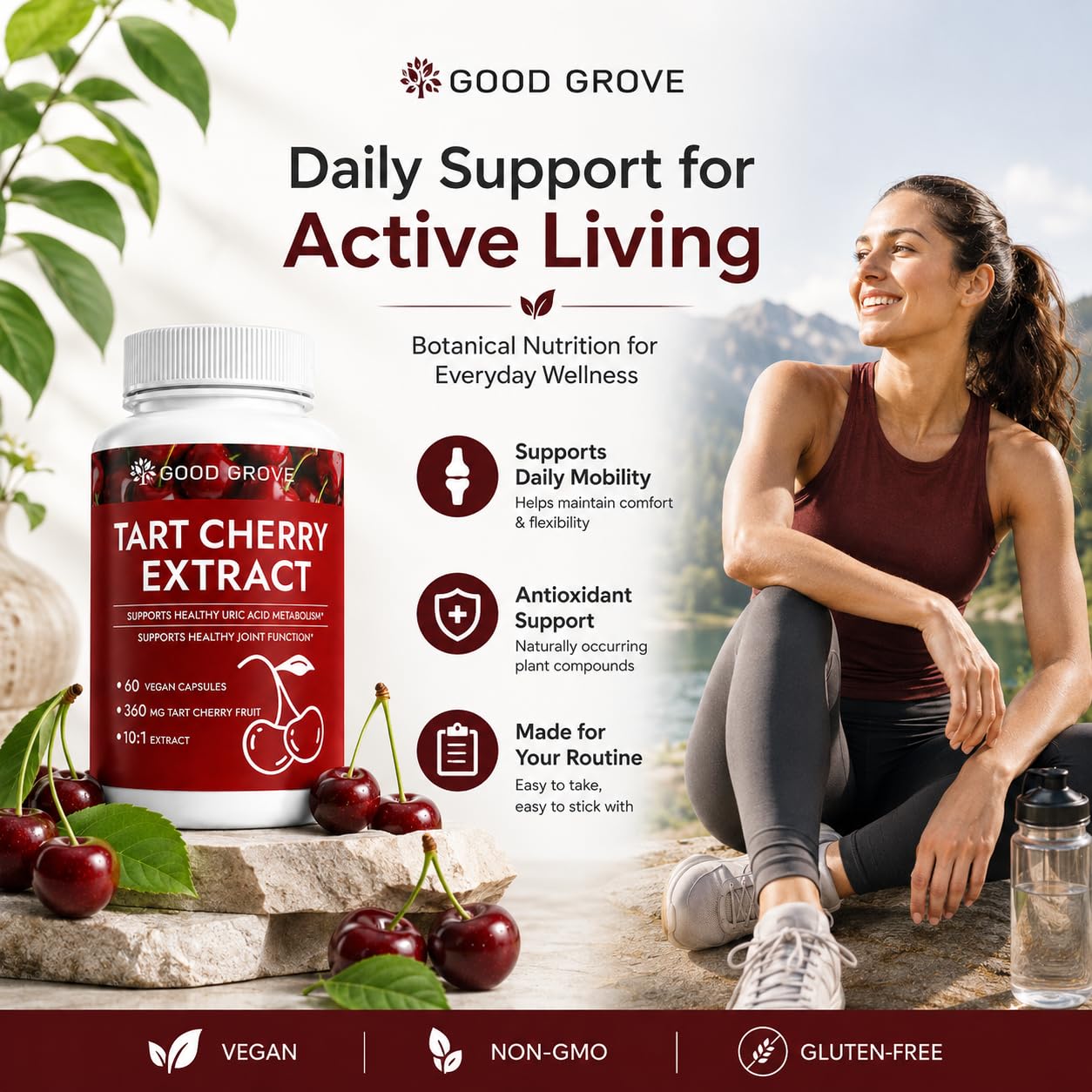 Edenvia Good Grove Tart Cherry Extract 60 Capsules