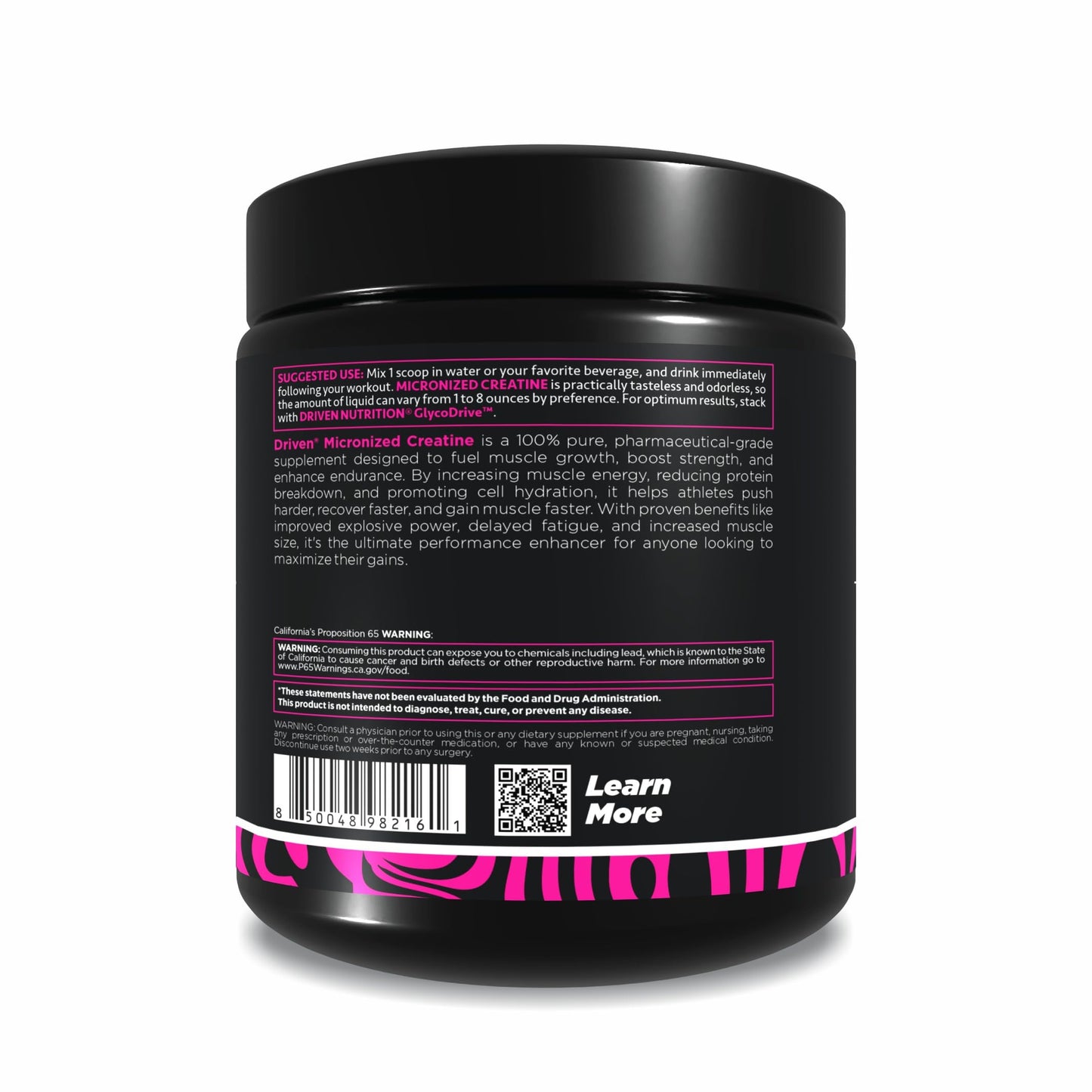 Driven Nutrition Micronized Creatine Monohydrate Powder 17.5