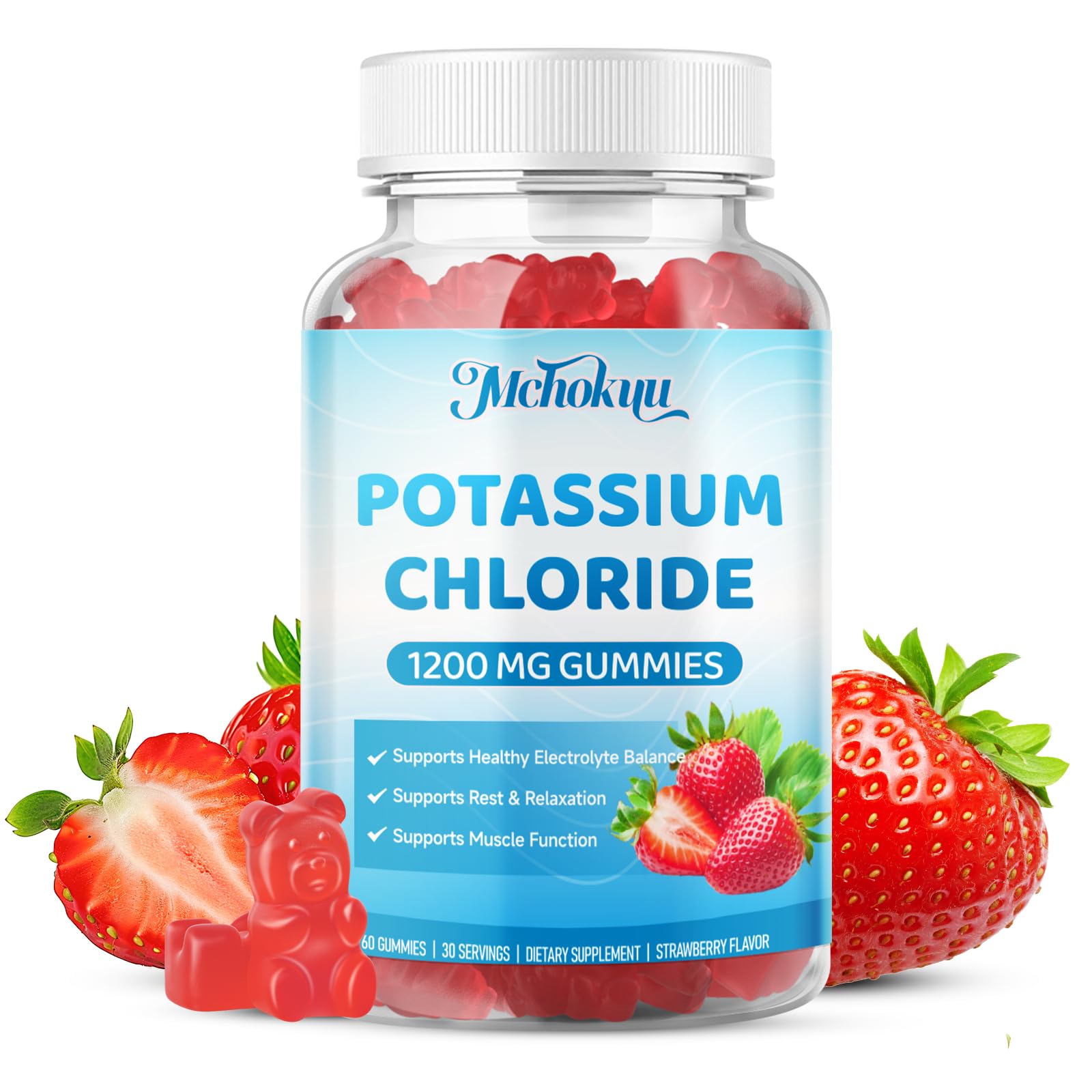 Mchokuu Potassium Chloride Gummies 1200mg 60 Count