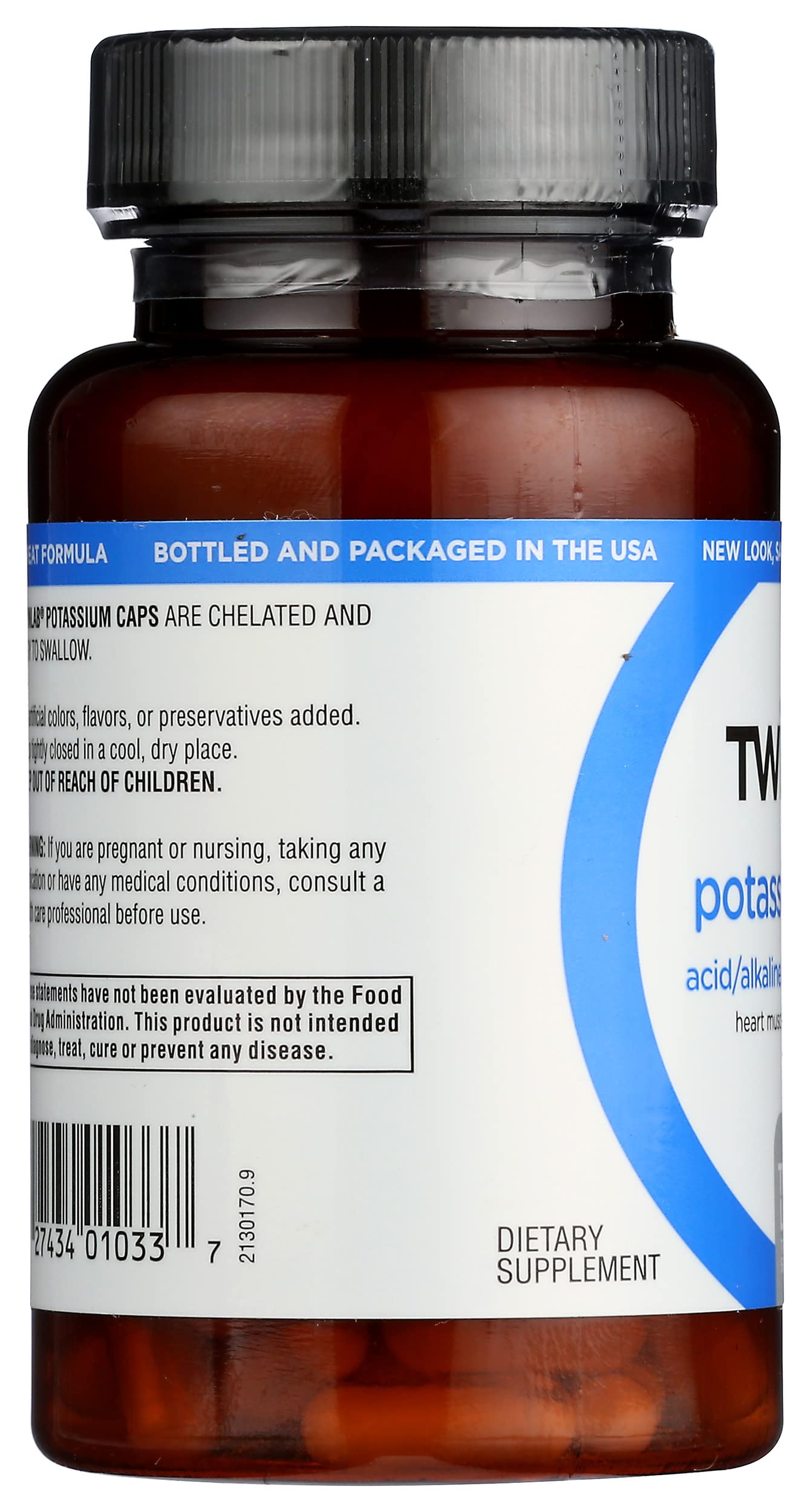 Twinlab Potassium 99mg Capsule, 90 Count