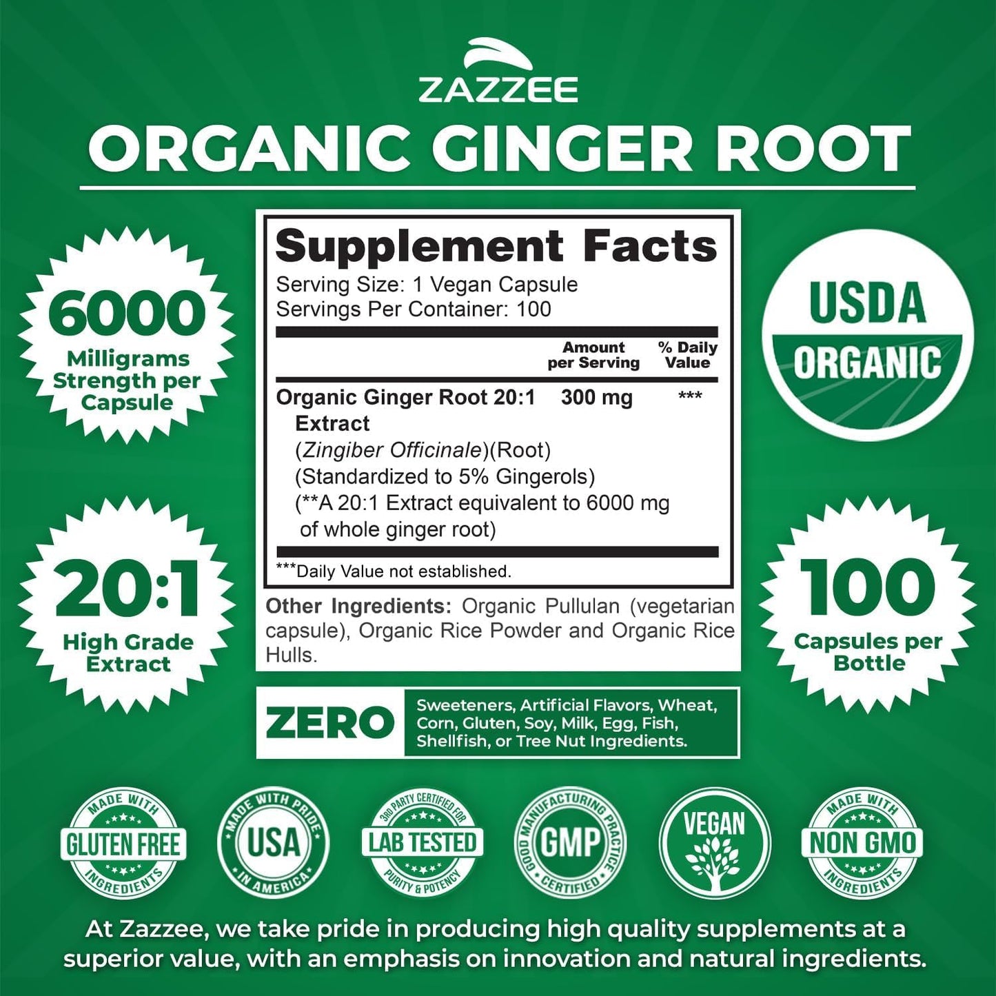 Zazzee Organic Digestive Comfort Support Bundle Marshmallow Root Capsules, 220 Count