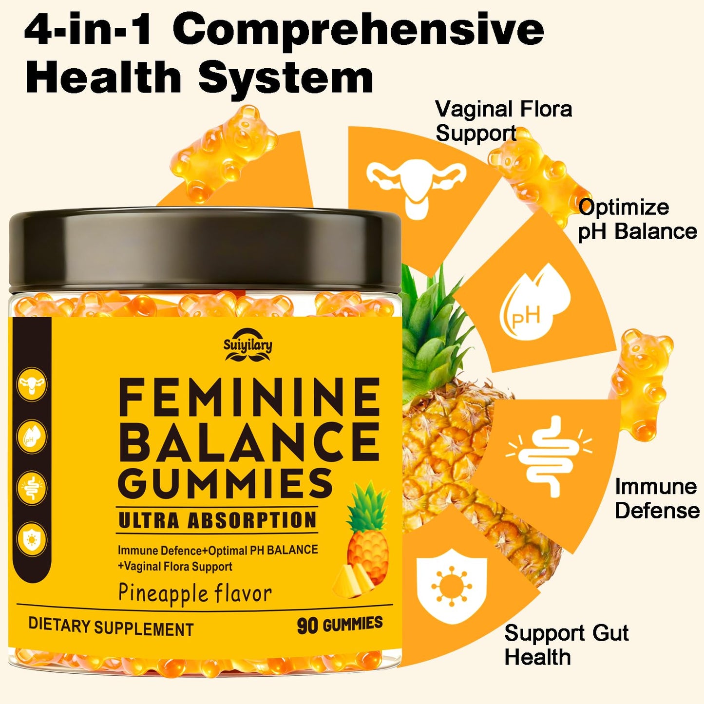 Suiyilary Feminine Probiotics for Women Powder 10.58 Ounce