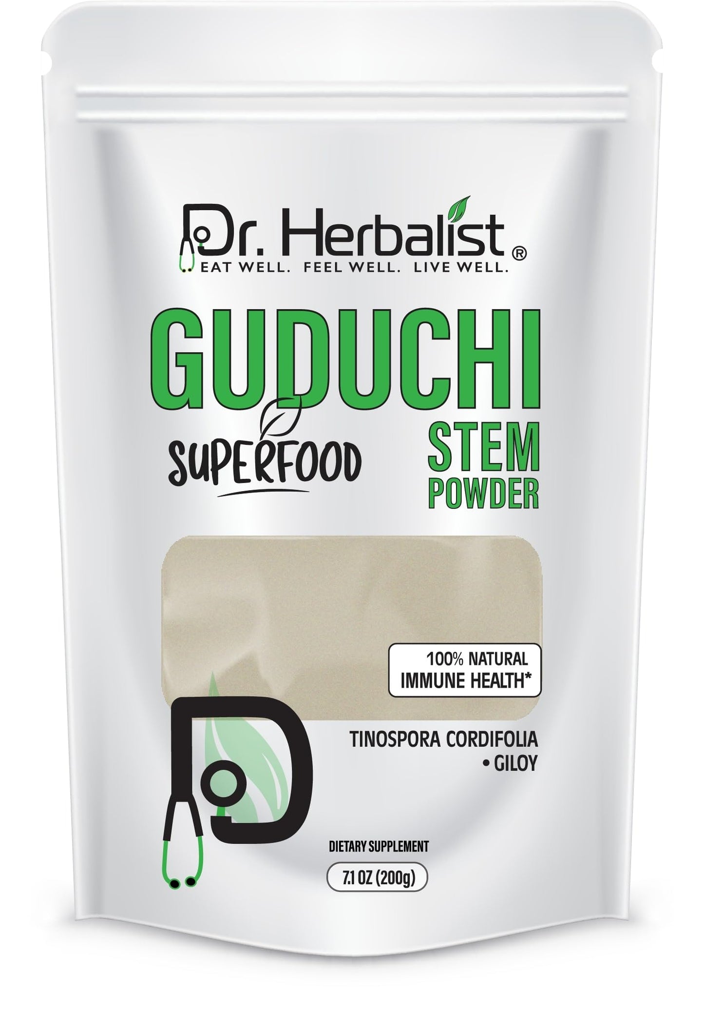 Dr. HERBALIST Guduchi Powder Tinospora Cordifolia, 7 oz