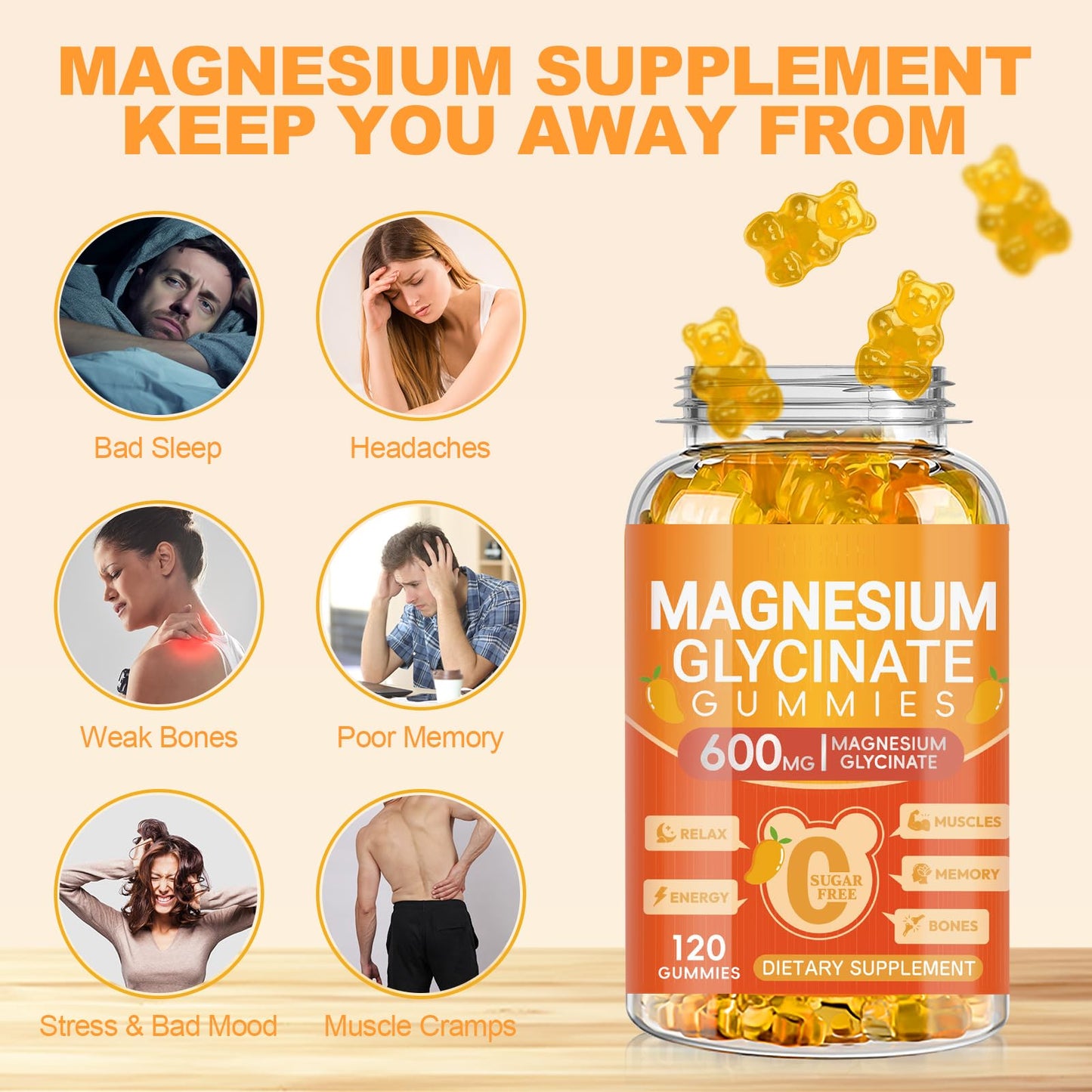Cytona Magnesium Glycinate Gummies 600mg 240 Count