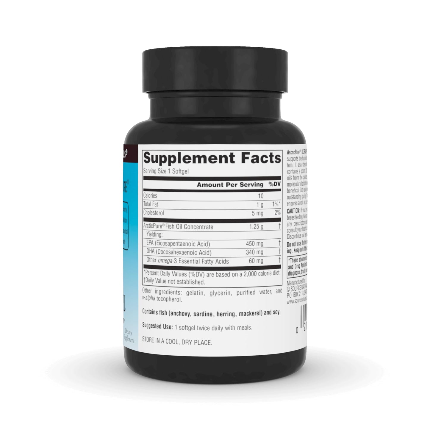 Source Naturals ArcticPure Ultra Potency 850 mg Omega-3 Fish Oil Softgel, 30 Count