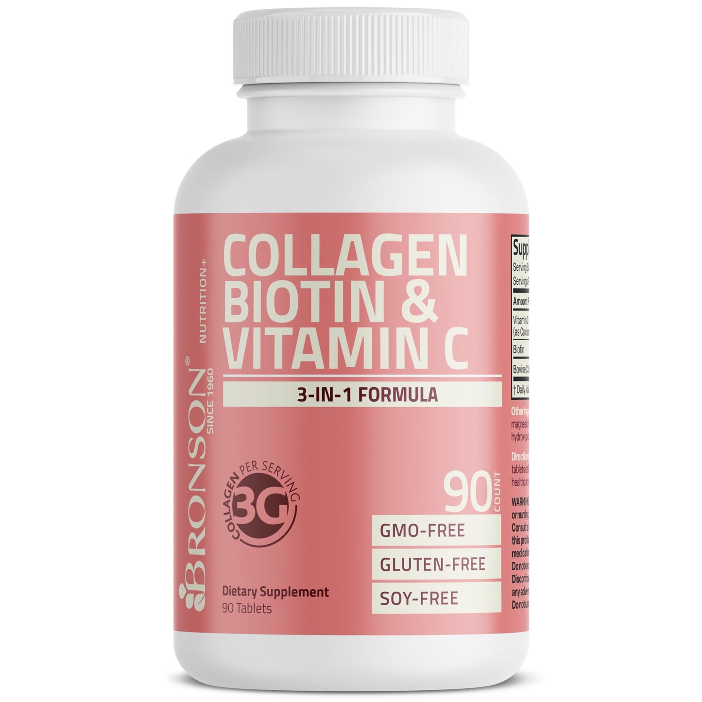 Bronson Collagen Peptides 3000mg with Biotin & Vitamin C, 90 Tablets