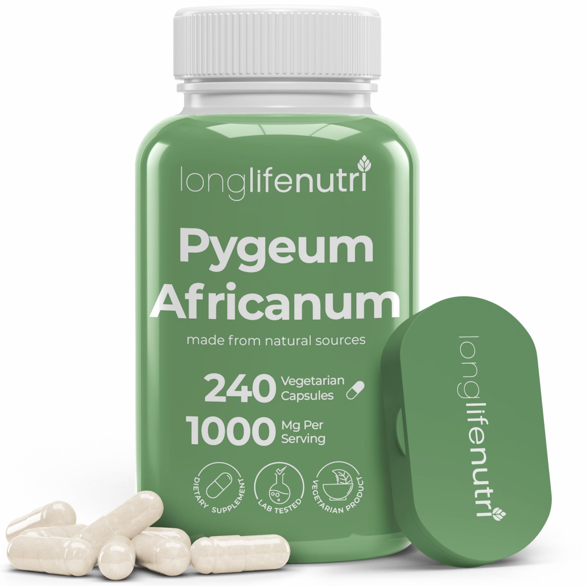 LongLifeNutri Pygeum Africanum Bark Extract Capsules 240 Count