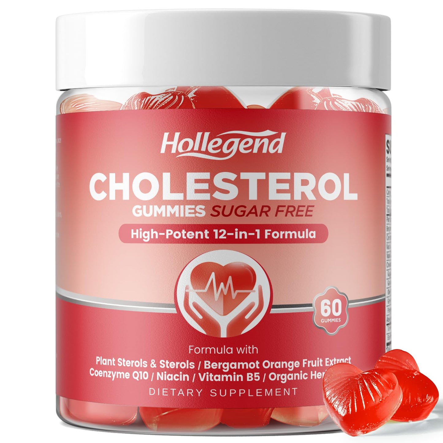 HOLLEGEND Cholesterol Gummies Gummy, 60 Count