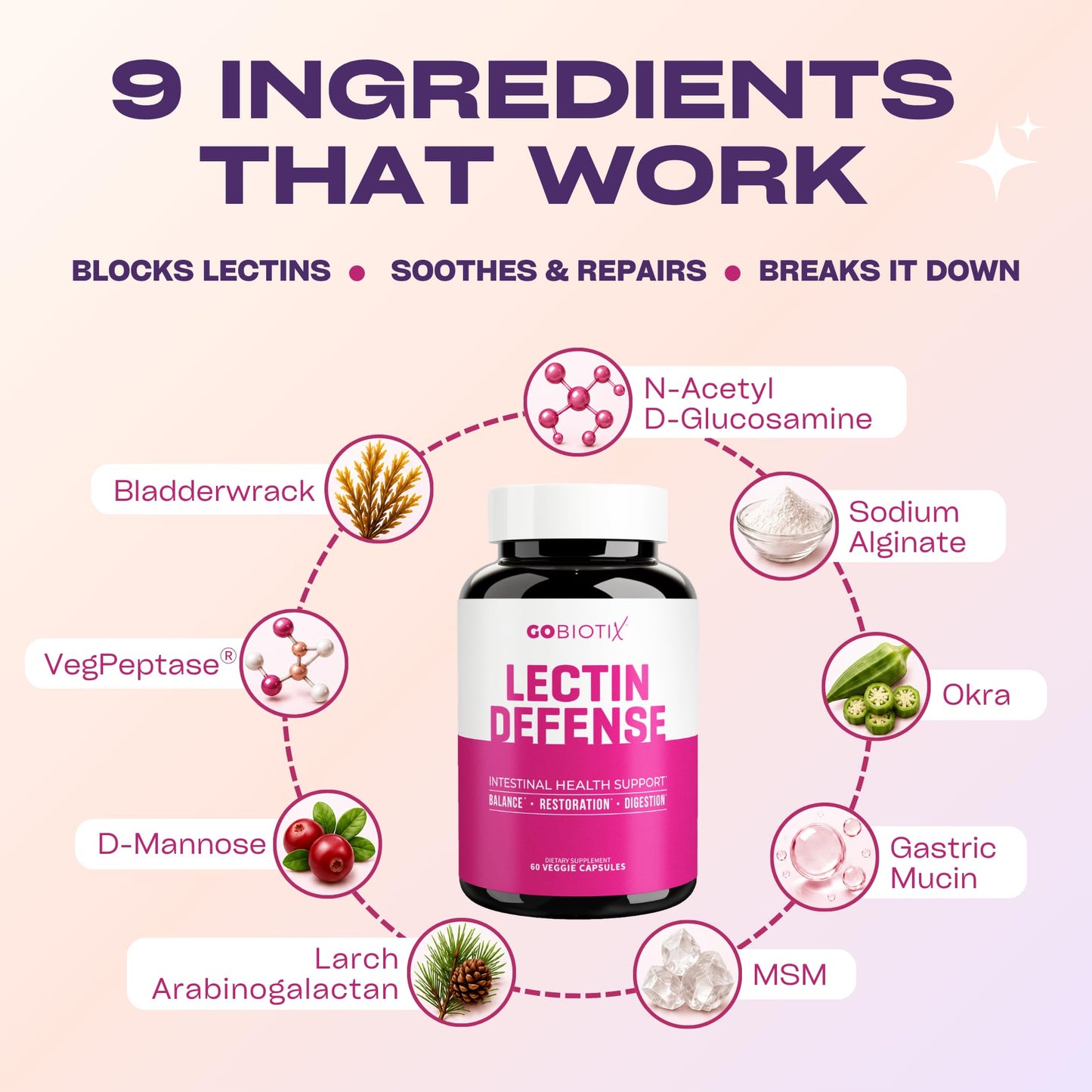 GOBIOTIX Lectin Defense Capsules, 60 Count