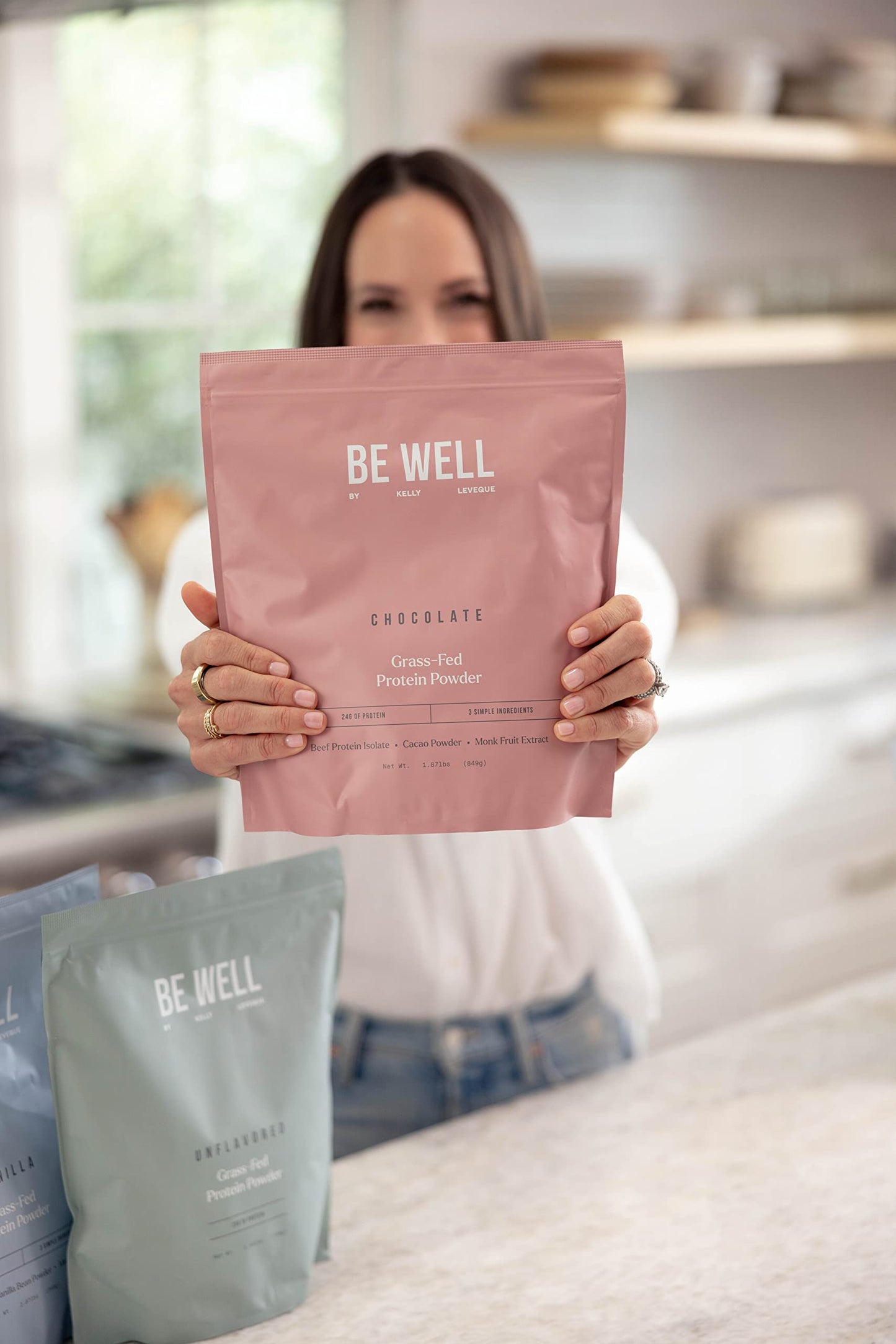 Be Well by Kelly LeVeque Chocolate Grass-Fed Beef Protein Powder 1.87 lb