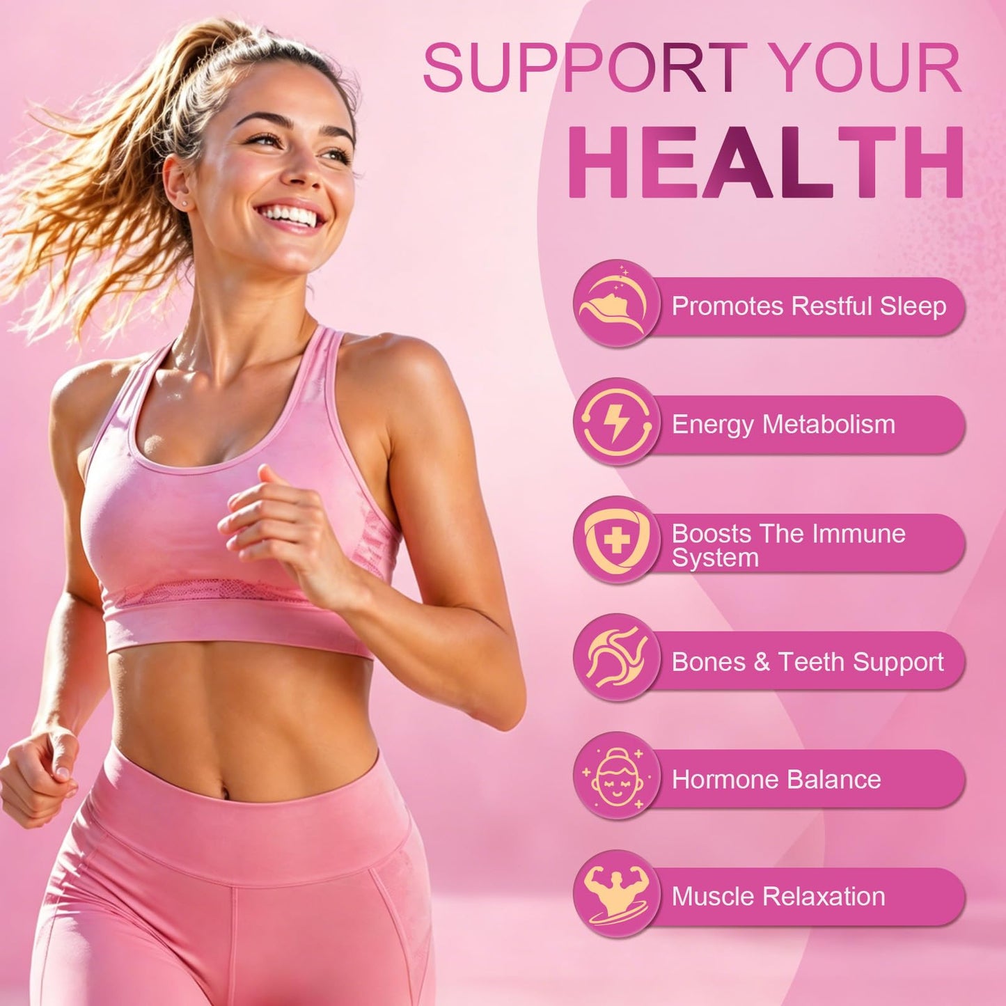 Vesmeris Magnesium Complex for Women, 10 in 1 Magnesium Blend with Magnesium Glycinate, Vitamin B6, Myo-Inositol, L-Theanine, Folate – Relax, Muscle Support, Calm Mood & Hormone Balance, Vegan, 120 Capsules