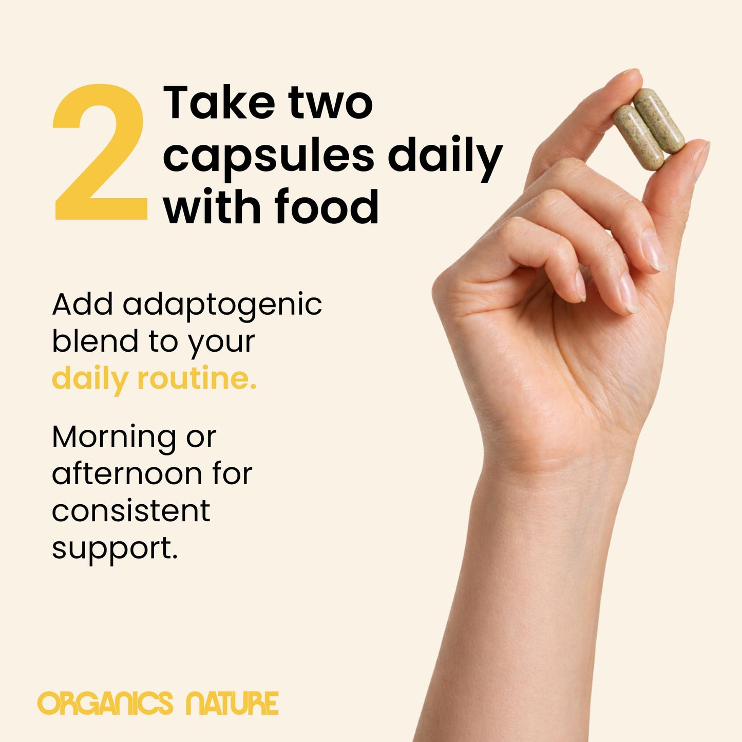 ORGANICS NATURE Adaptogenic Wellness Blend Capsules, 60 Capsules