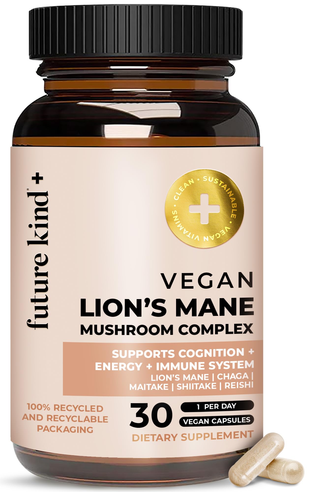 Future Kind Vegan Lion’s Mane Mushroom Complex 30 Capsules