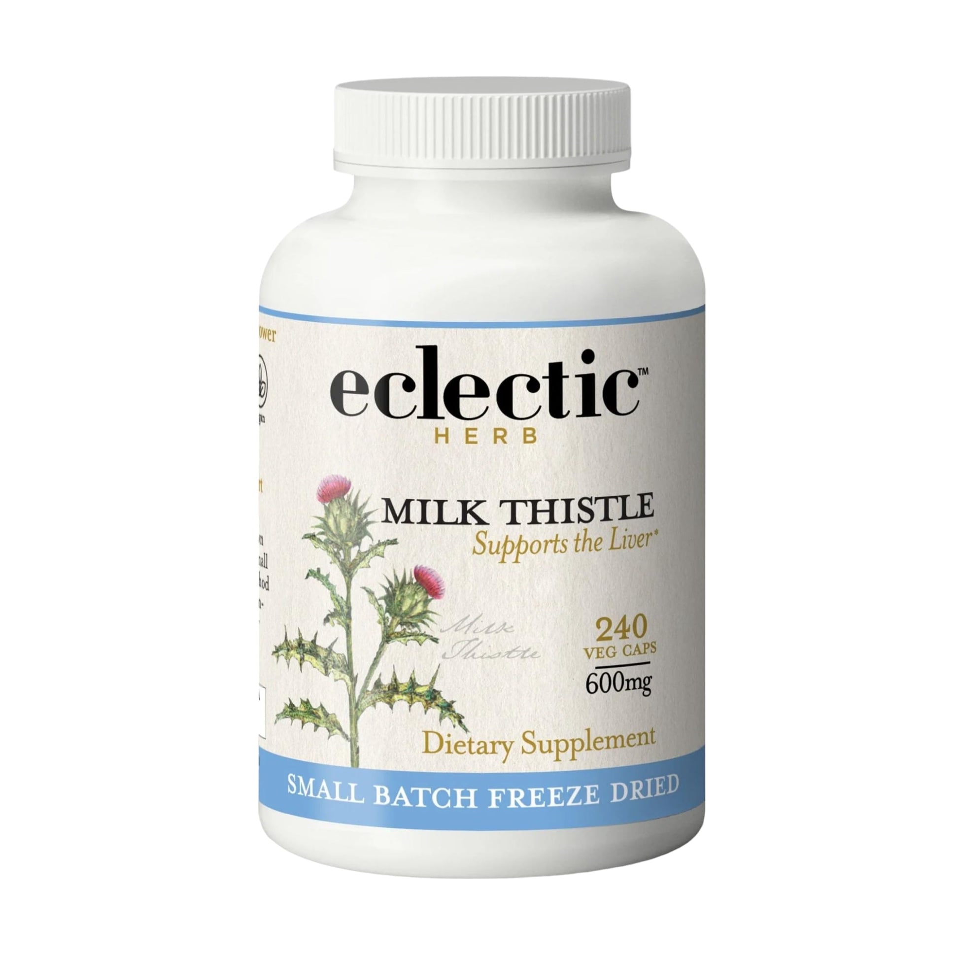 ECLECTIC INSTITUTE Organic Milk Thistle Supplement Capsules, 240 Count