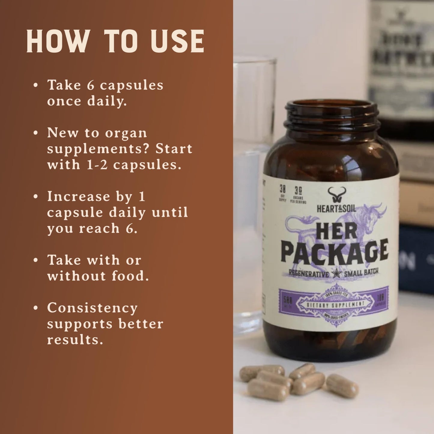 HEART & SOIL Her Package Supplement Capsules 180