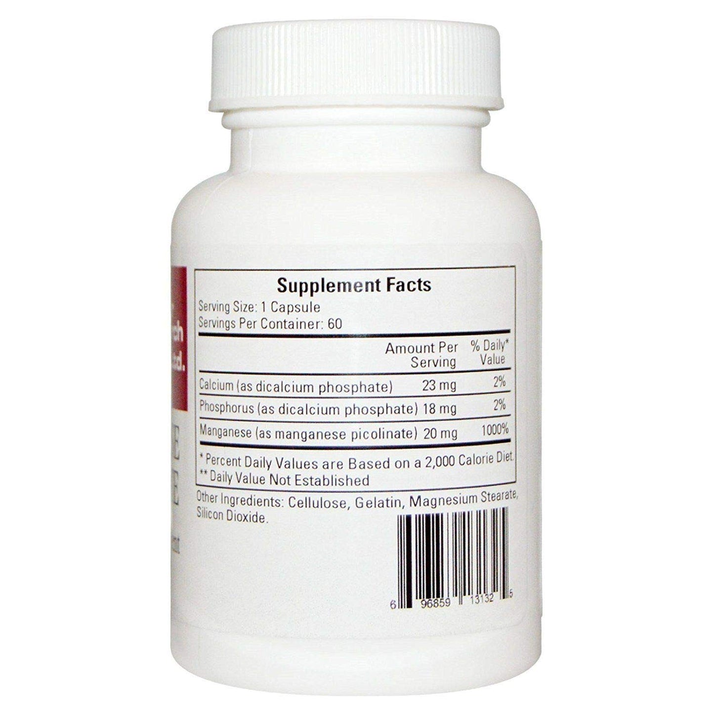 Ecological Formulas Manganese Picolinate 20 mg Capsules 60 Count
