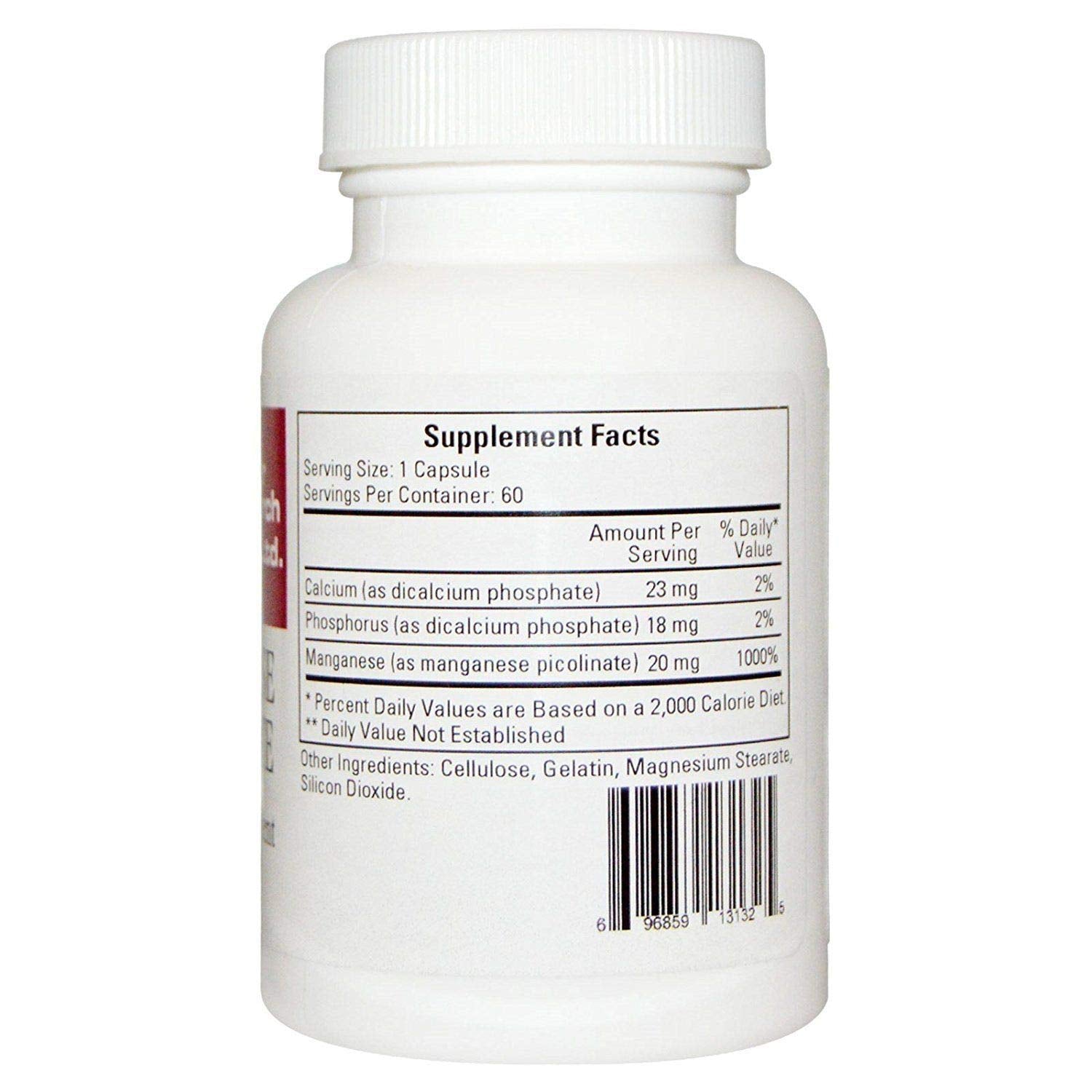 Ecological Formulas Manganese Picolinate 20 mg Capsules 60 Count