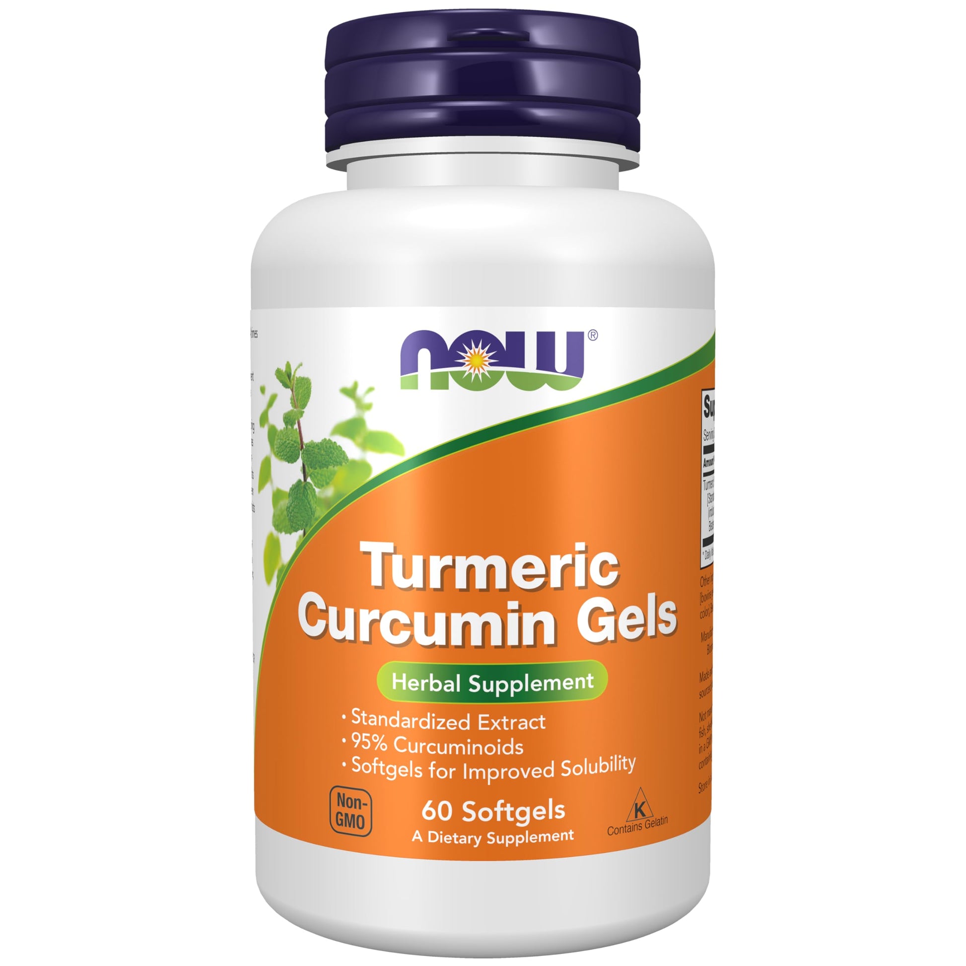 NOW Foods Turmeric Curcumin Softgels, 60 Count