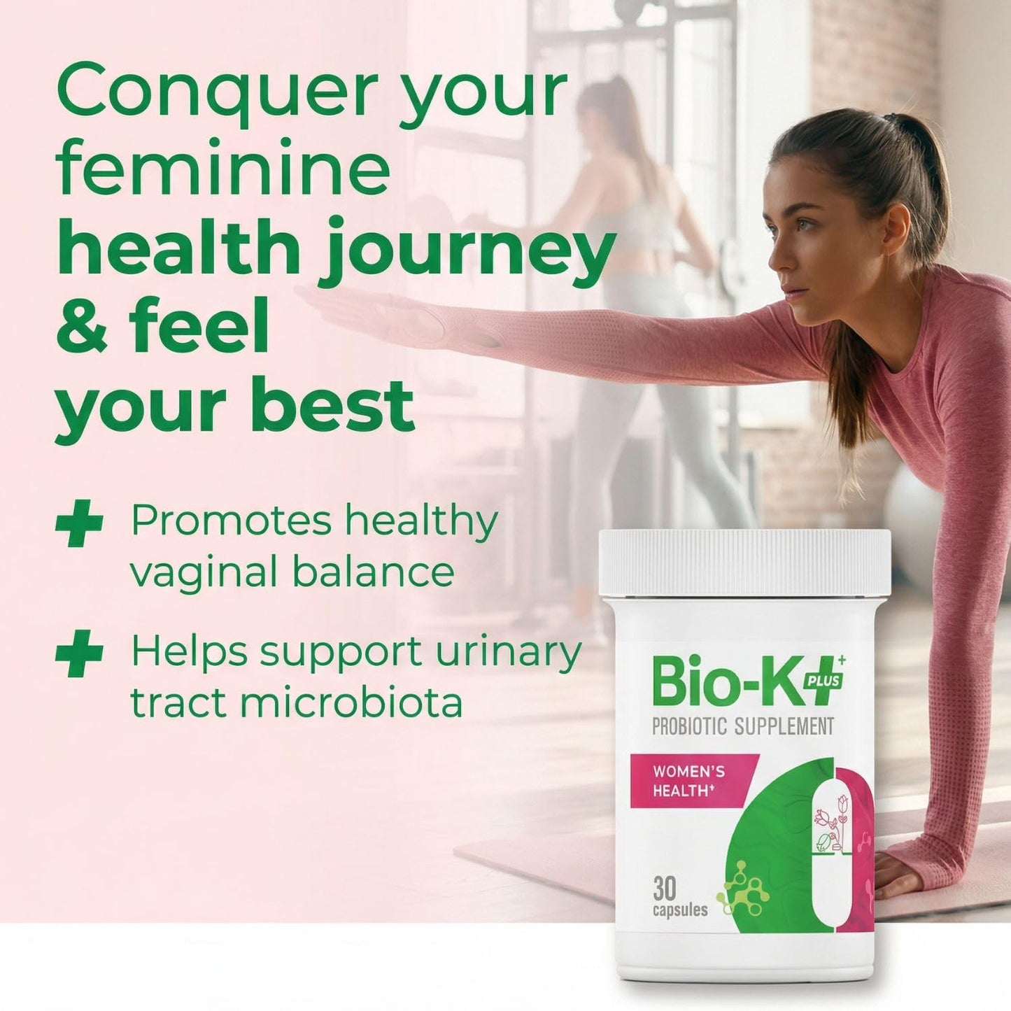 Bio-K Plus Probiotic for Women Support for Vaginal & Urinary Tract Health 30 Capsules