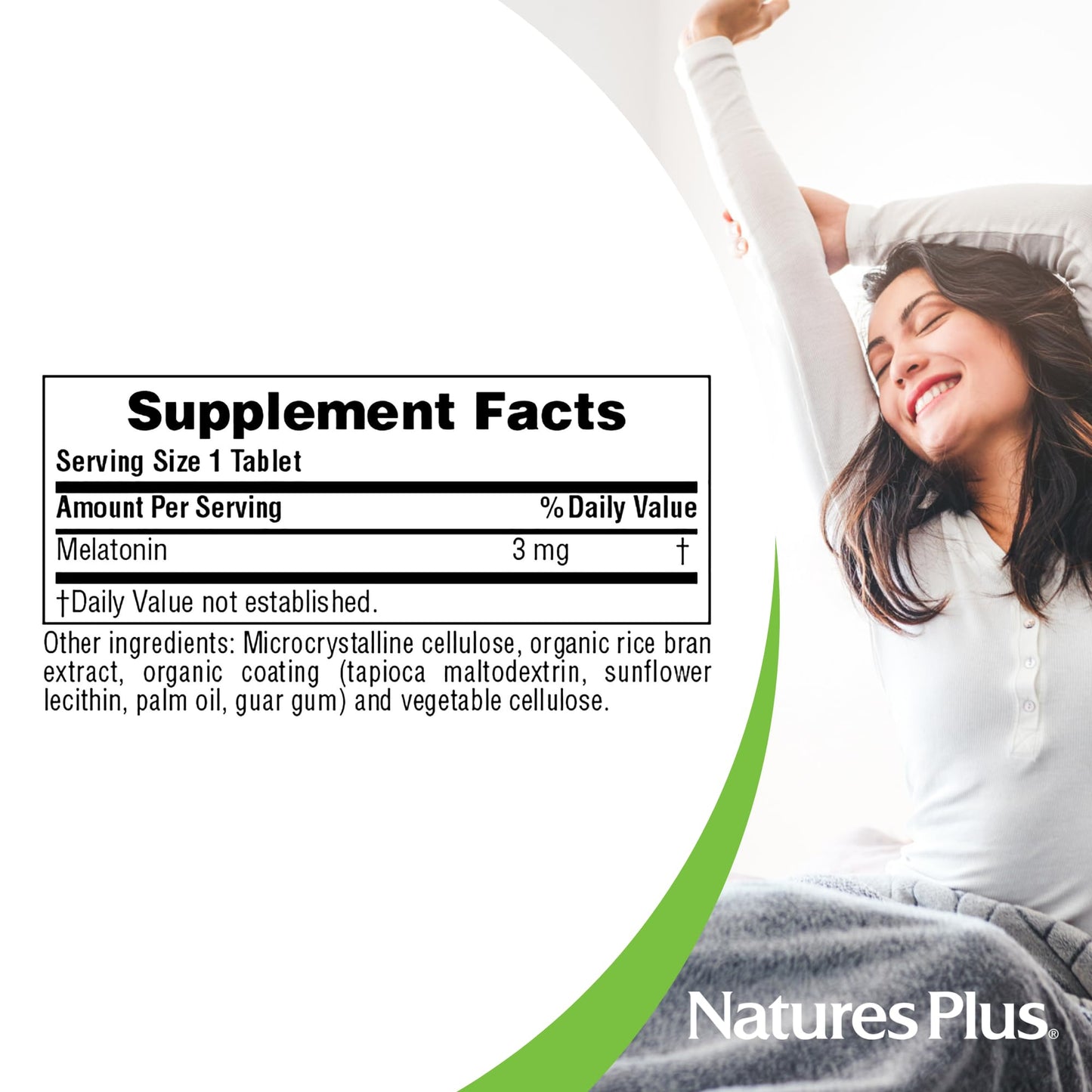 NaturesPlus Melatonin 3 mg Tablets, 90 Count