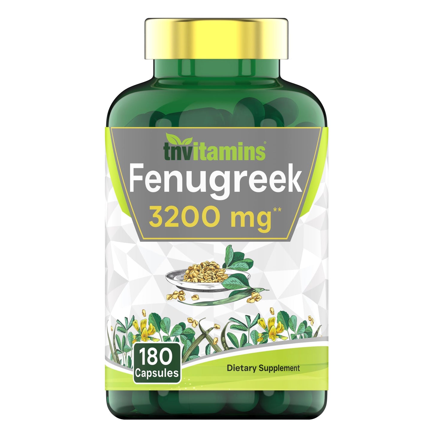 tnvitamins Fenugreek 3200 mg Capsule, 180 Count
