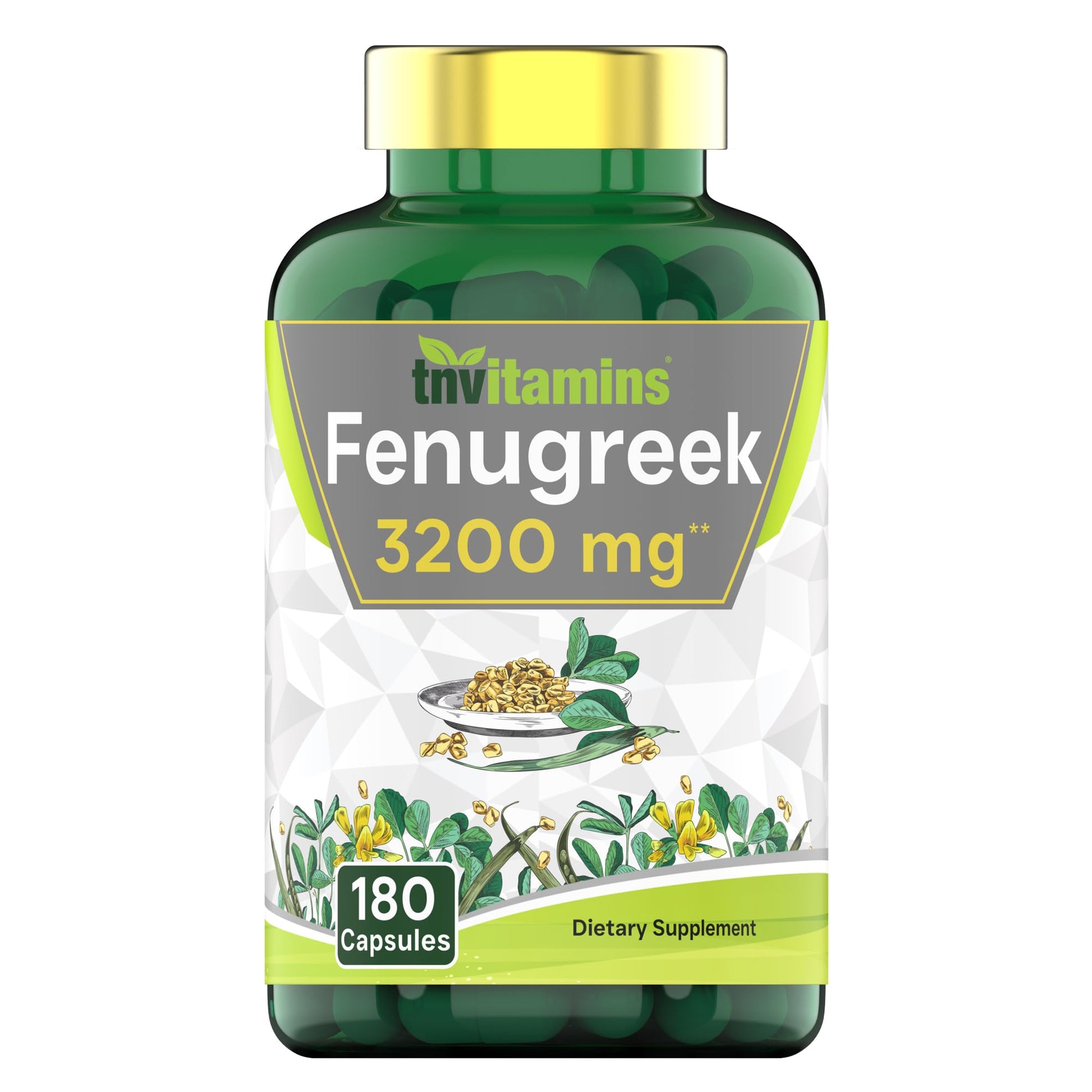 tnvitamins Fenugreek 3200 mg Capsule, 180 Count