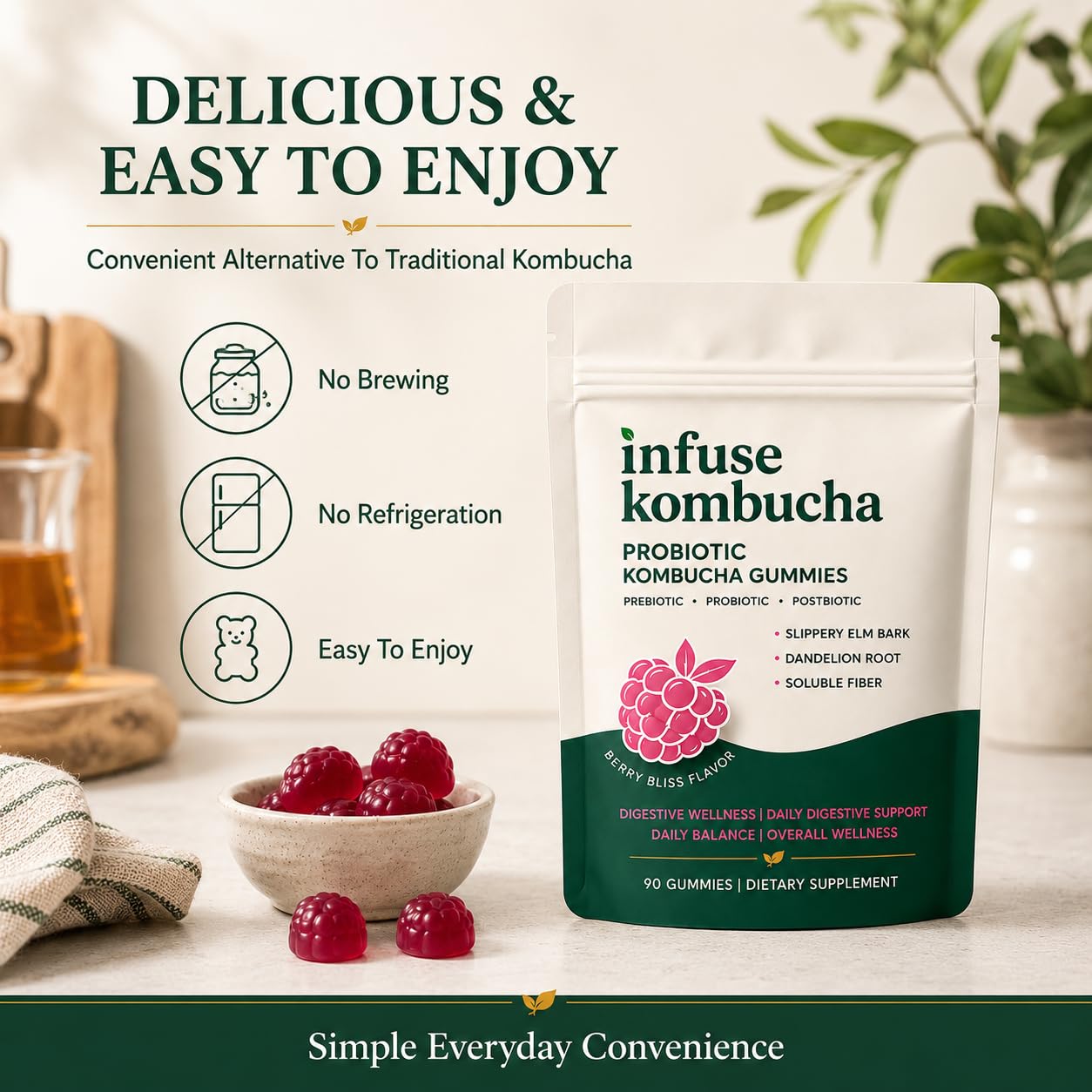 Pillow Daddy Infuse Probiotic Kombucha Gummies Gummy 1
