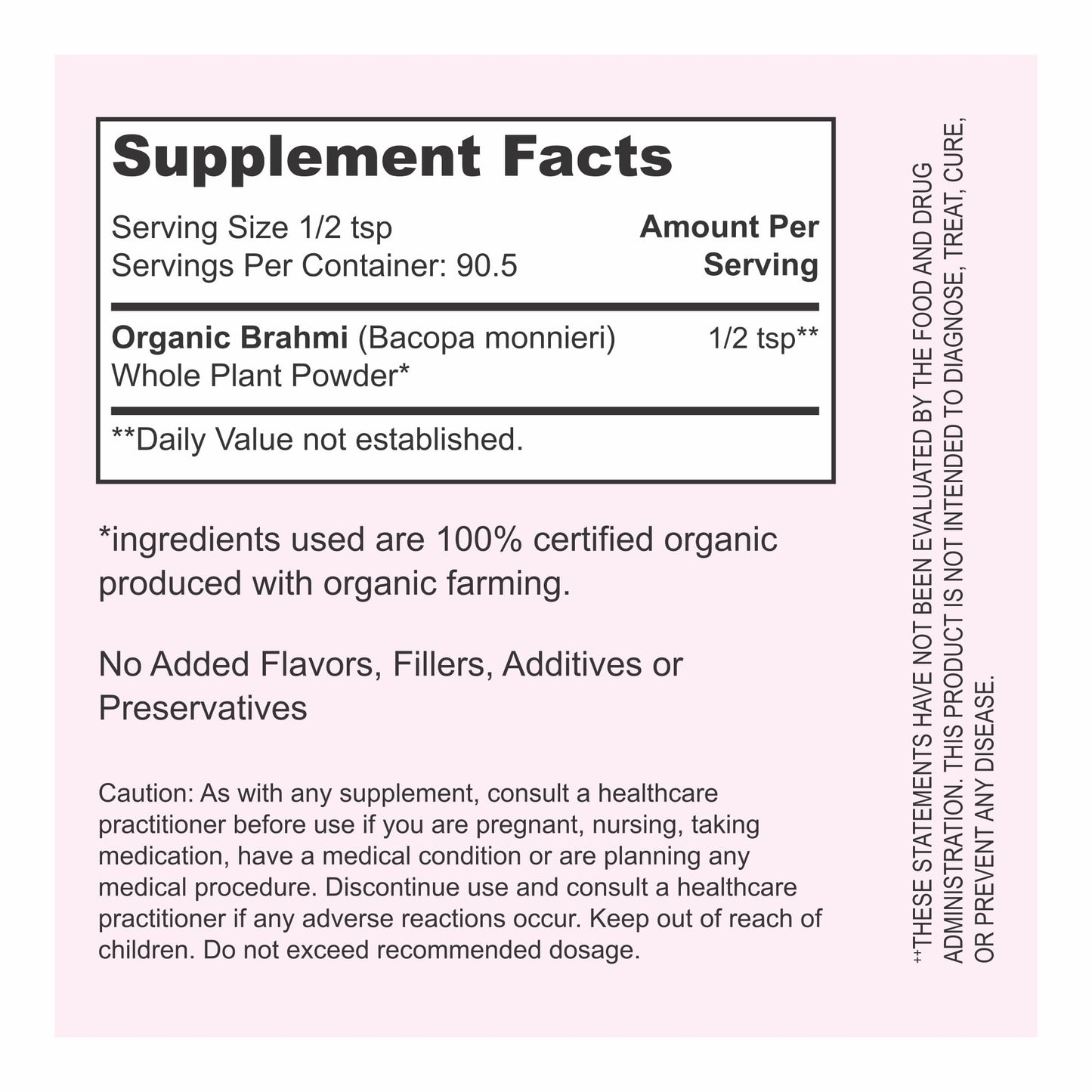 PureAyurbliss Brahmi Powder 8 oz