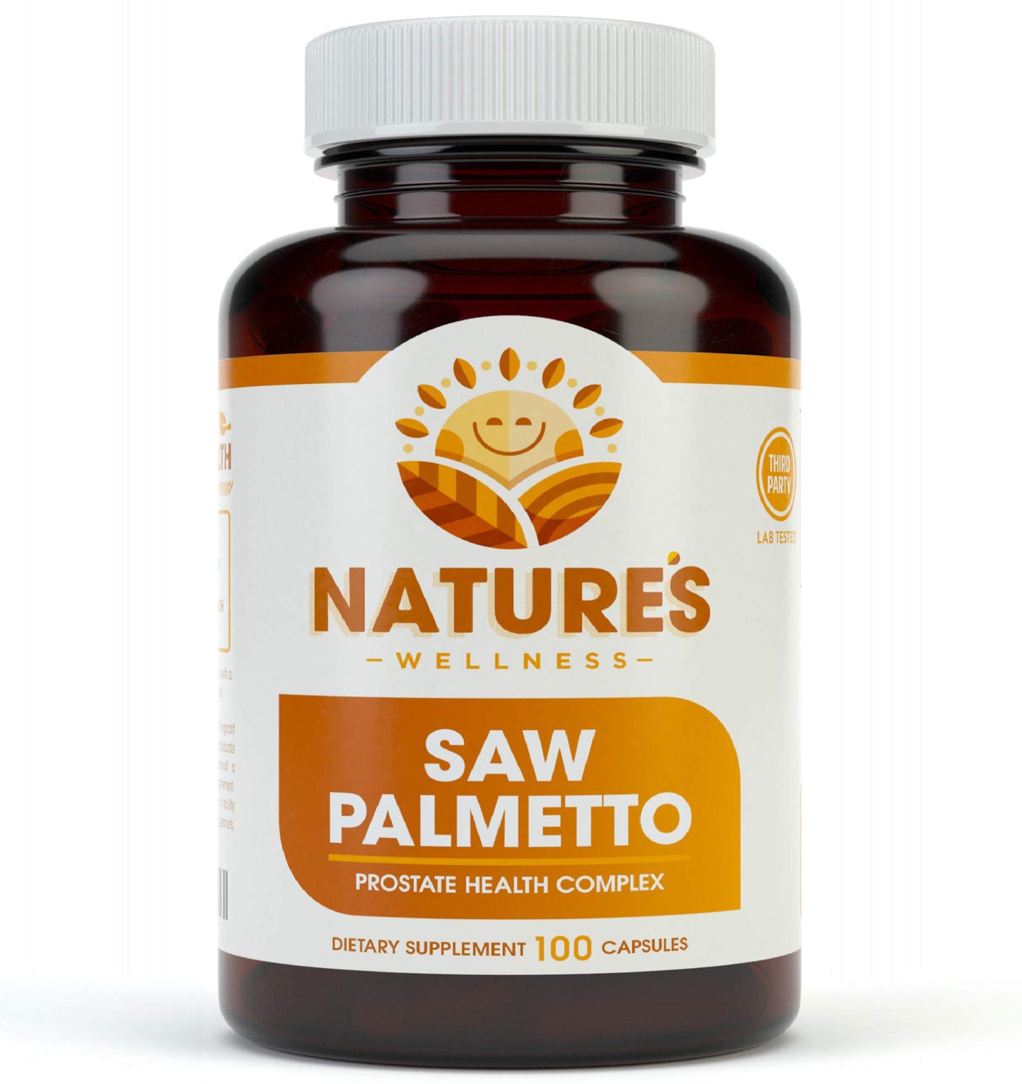 Natures Wellness 1000mg Saw Palmetto Prostate Supplement Capsules 100 Count