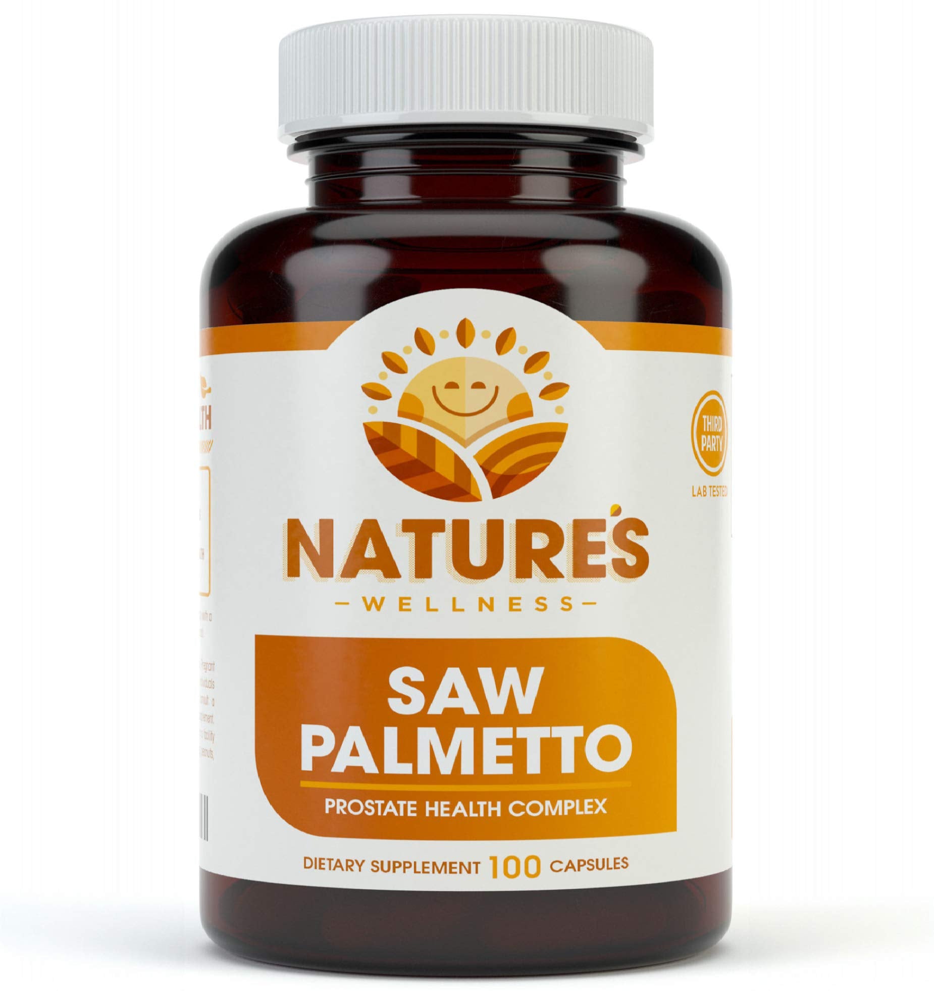 Natures Wellness 1000mg Saw Palmetto Prostate Supplement Capsules 100 Count