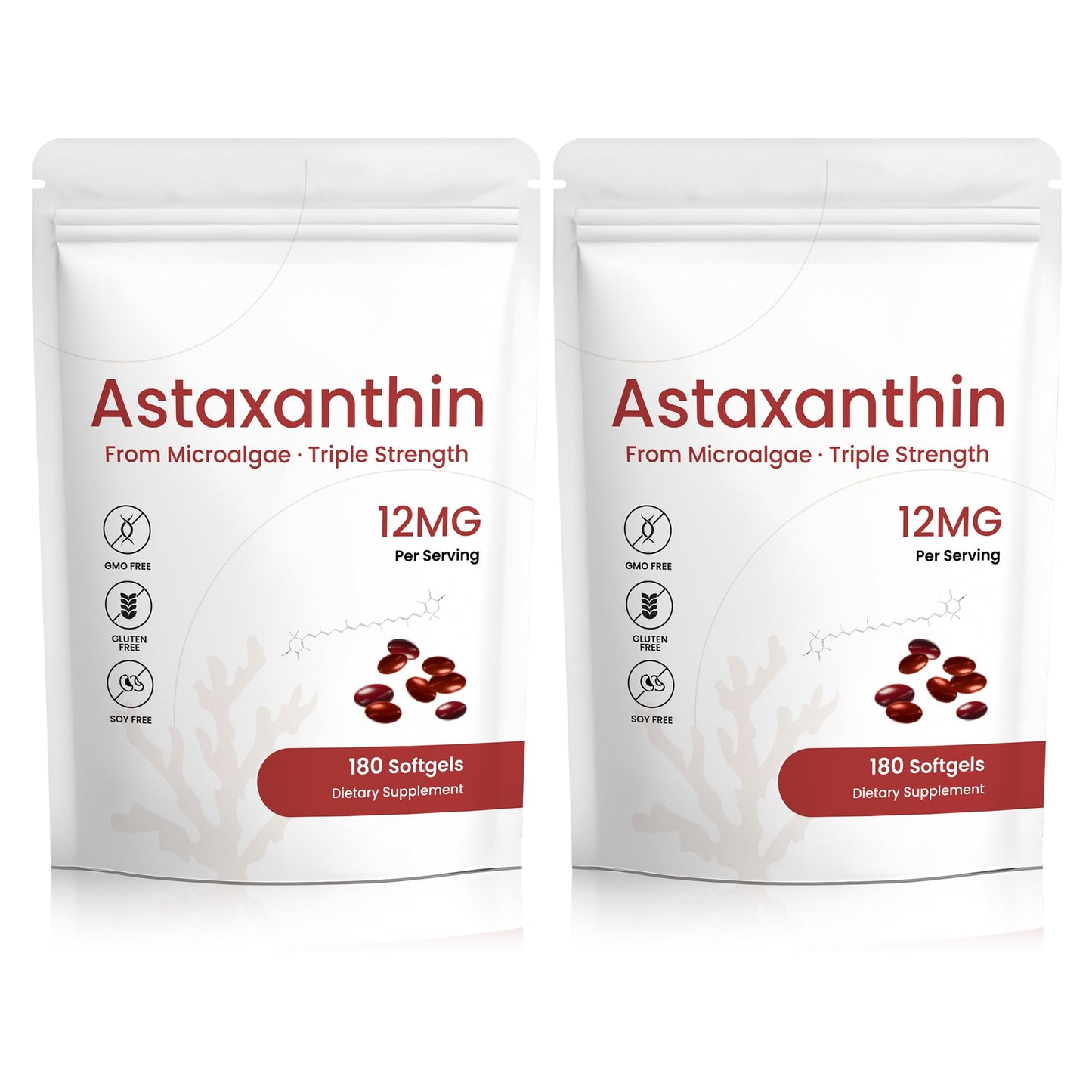 PixelVerve Astaxanthin 12mg Supplement 360 Capsules