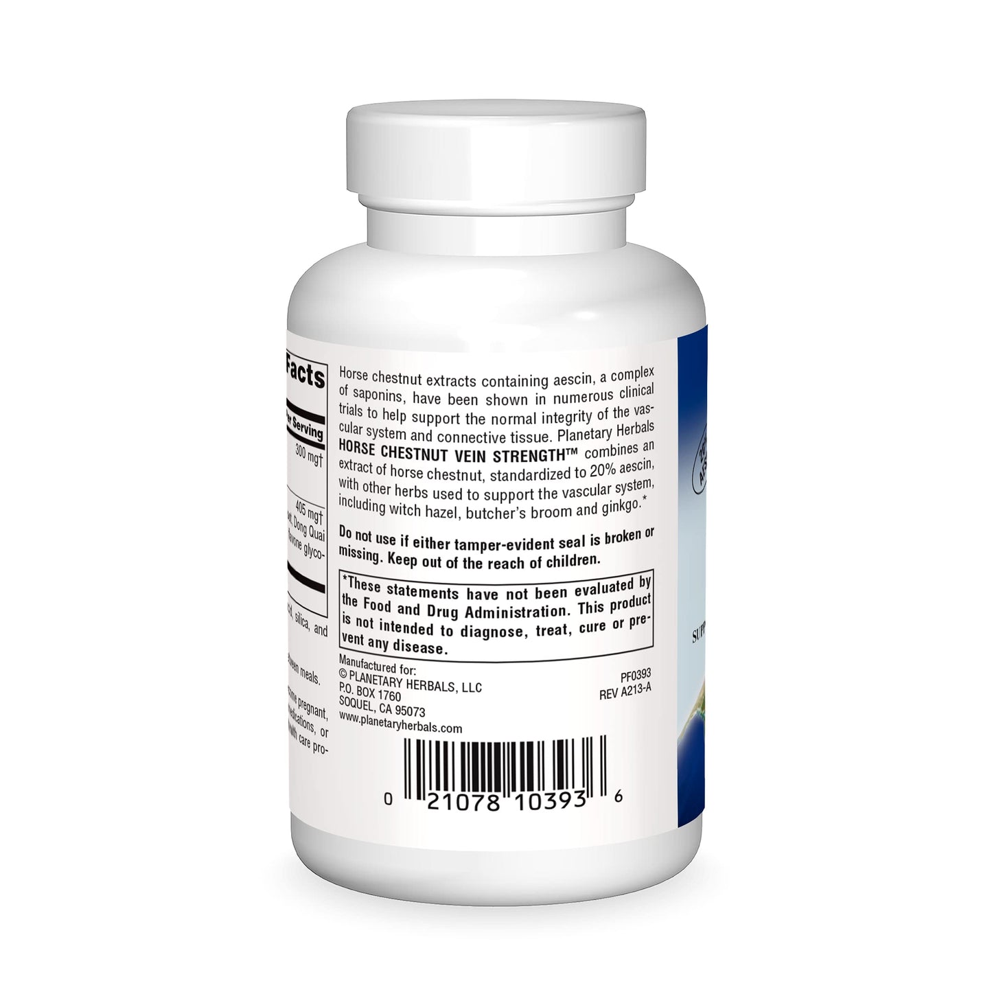 Planetary Herbals Horse Chestnut Vein Strength 705mg, Supports The Integrity Of The Veins And Capillaries, 90 Tablets