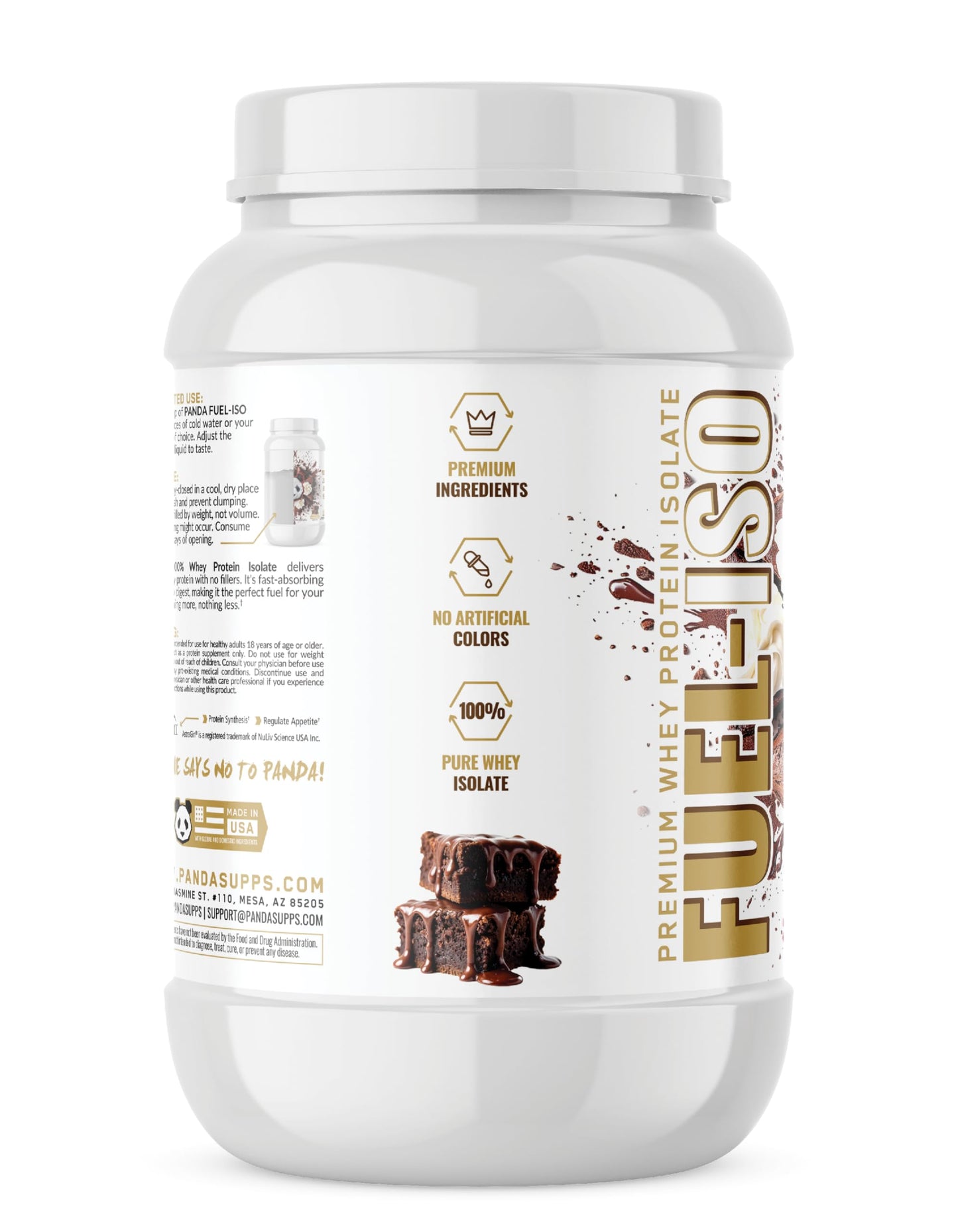 Underground Bio Labs Panda Fuel ISO Whey Protein Powder Chocolate Brownie Whip 29.44 Servings