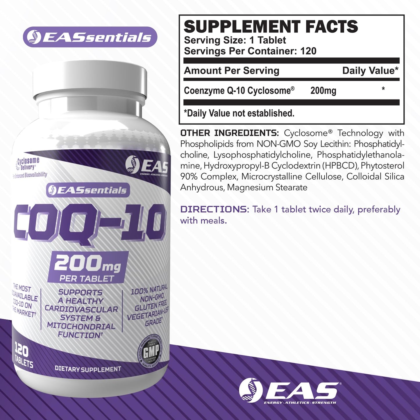 Experimental and Applied Sciences COQ-10 200mg Tablets 120