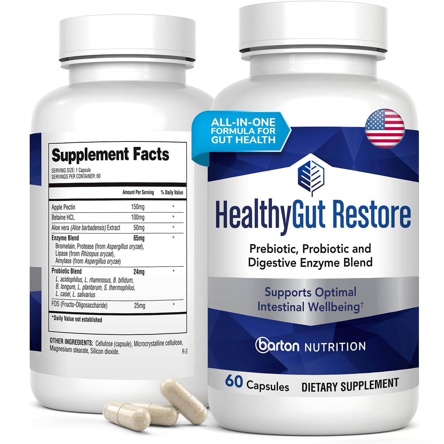 Barton Nutrition Healthy Gut Restore 60 Capsules