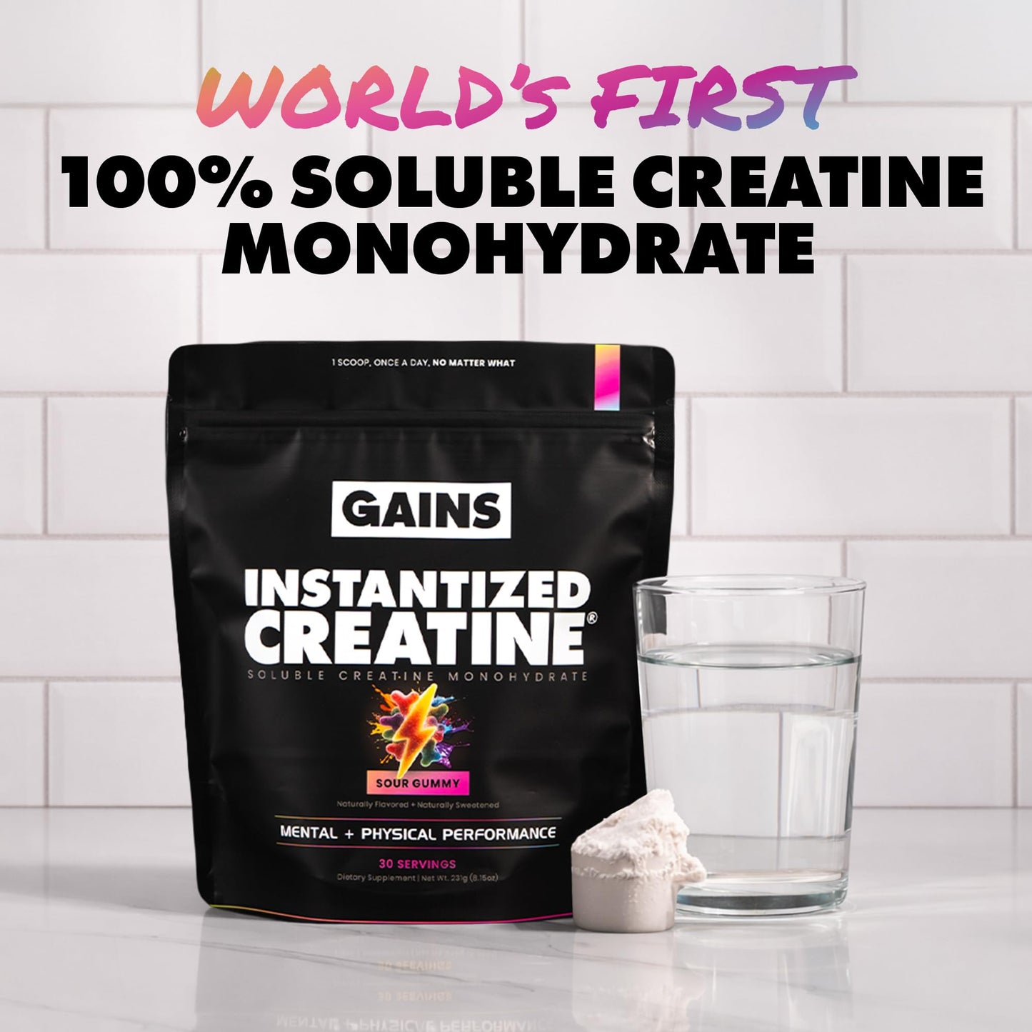 Gains in Bulk Instantized Creatine Monohydrate Powder 30 Servings
